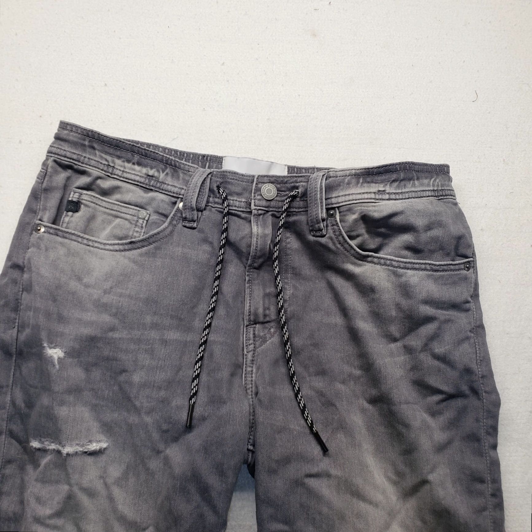 H&M H&M Jeans Men Slim Skinny Pants 29x32 Gray Denim 5-Pocket Distressed Stretch N/A N/A Size US 29 - 2 Thumbnail