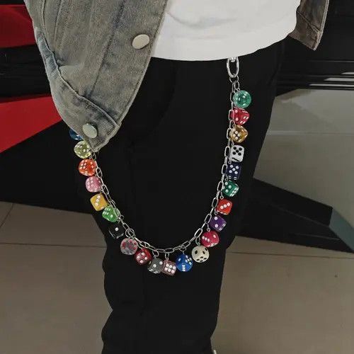 Other Colourful Dice Pants Chain Size ONE SIZE - 1 Thumbnail
