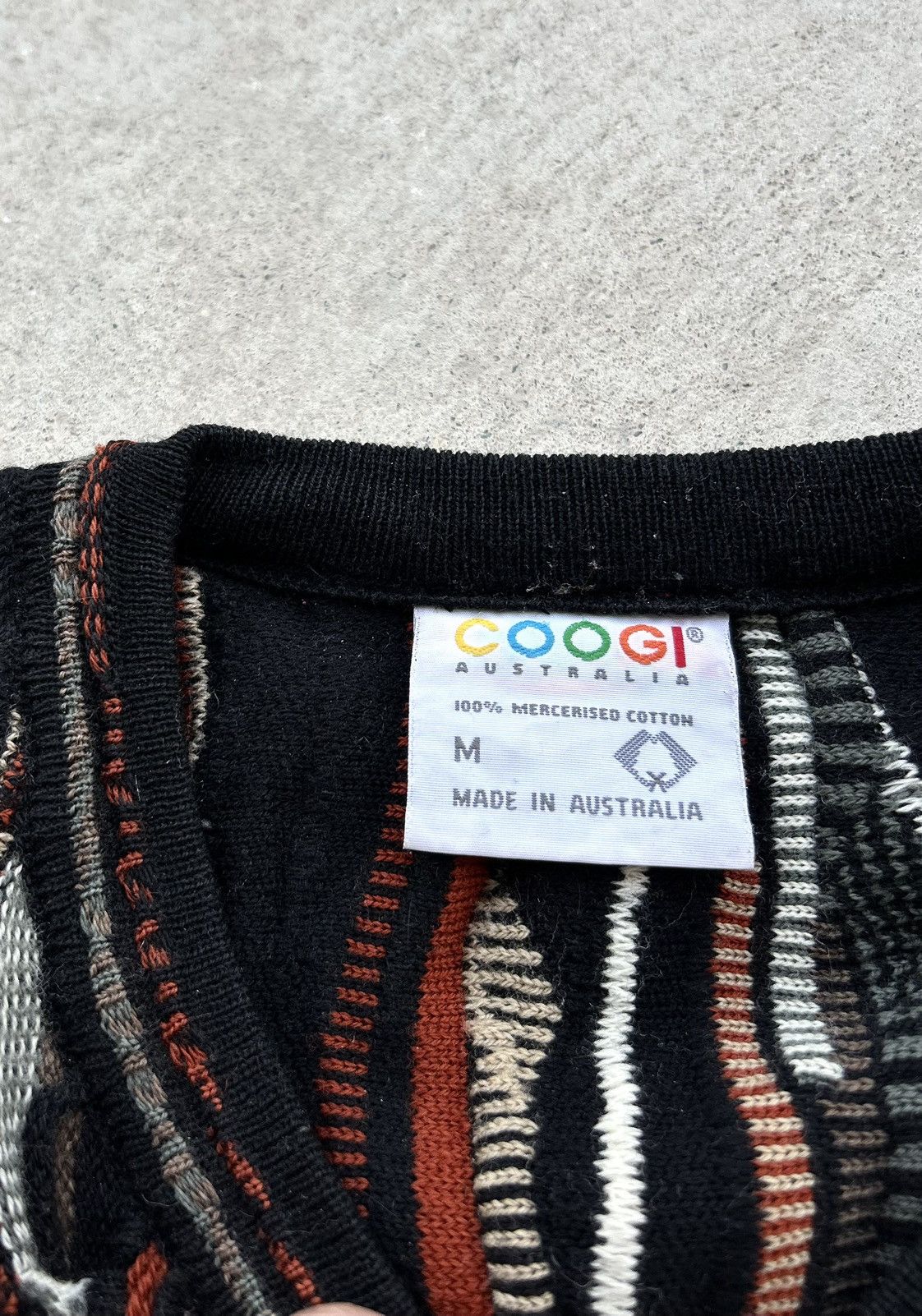 Coogi CRAZY VINTAGE COOGI 3D CABLE V NECK Size US M / EU 48-50 / 2 - 9 Thumbnail