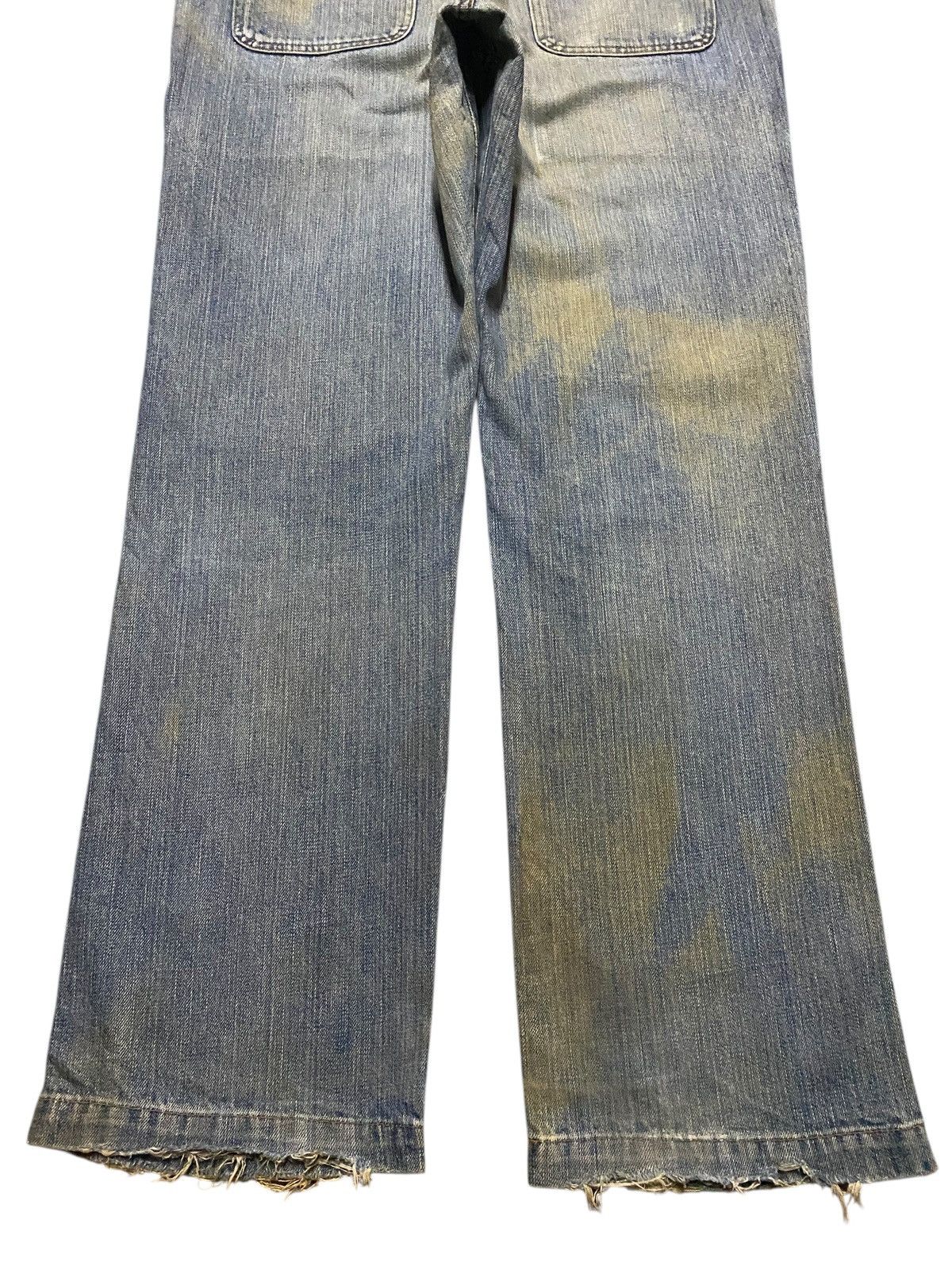 Dapper Dan × Gap Vintage Gap Army Light Wash Distressed Baggy Jeans Size US 35 - 6 Thumbnail