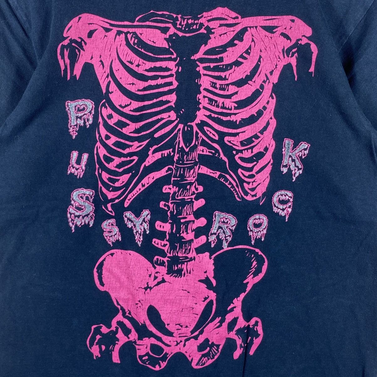 Band Tees Vintage 00's PUS*Y ROCK Musical Rock Band Skeleton Tee Shirt Size US M / EU 48-50 / 2 - 2 Thumbnail