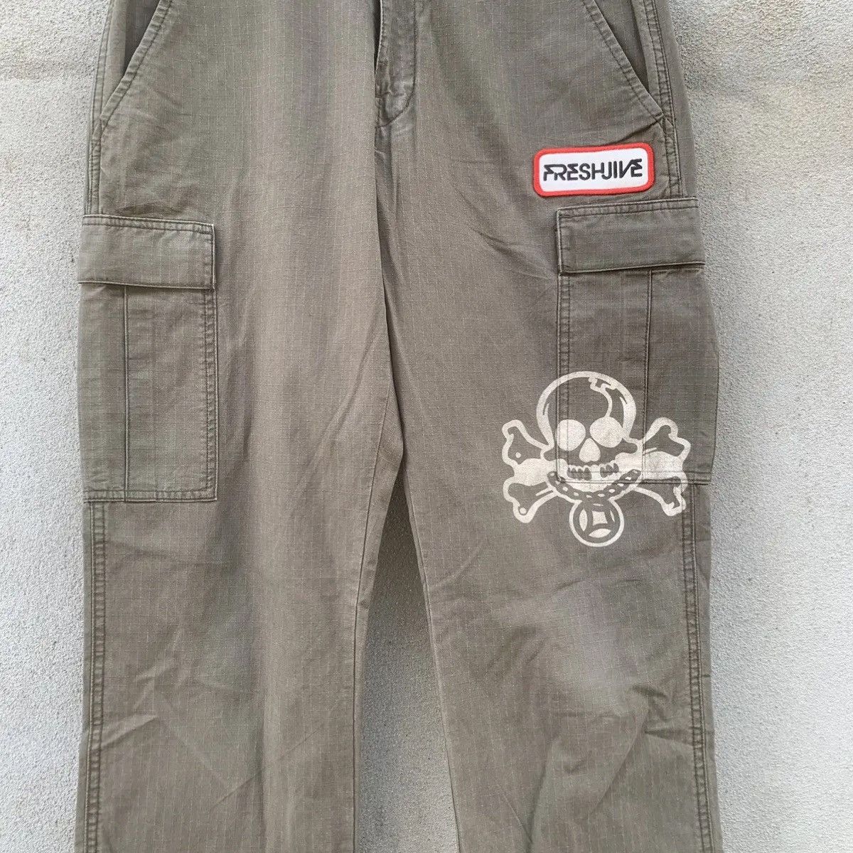 Freshjive GRAILS‼️FRESHJIVE FLARE BOOTCUT JAPANESE RIPSTOP CARGO PANTS Size US 29 - 3 Thumbnail