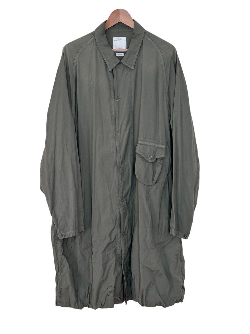 image of Visvim Four Winds Coat C/si 21Aw in Olive, Men's (Size XL)