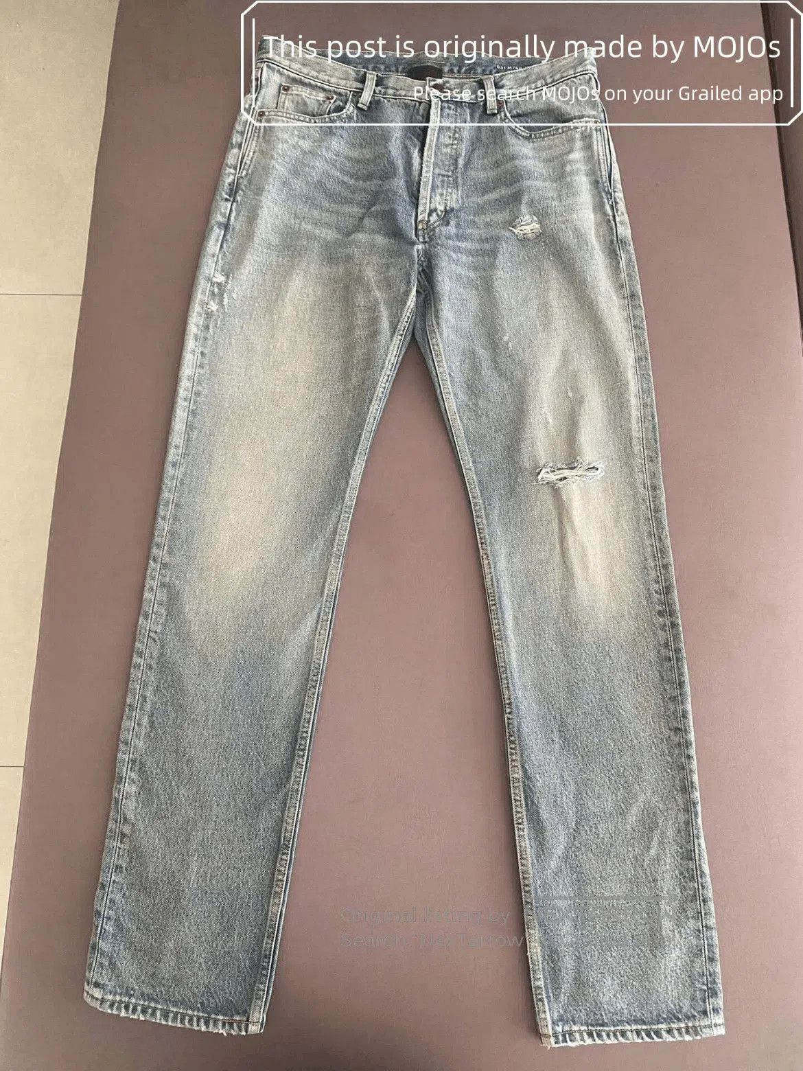 Saint Laurent Paris Sz 31 Saint Laurent Paris 22AW Heavy Washed Denim mojos1831 Size US 31 - 1 Thumbnail