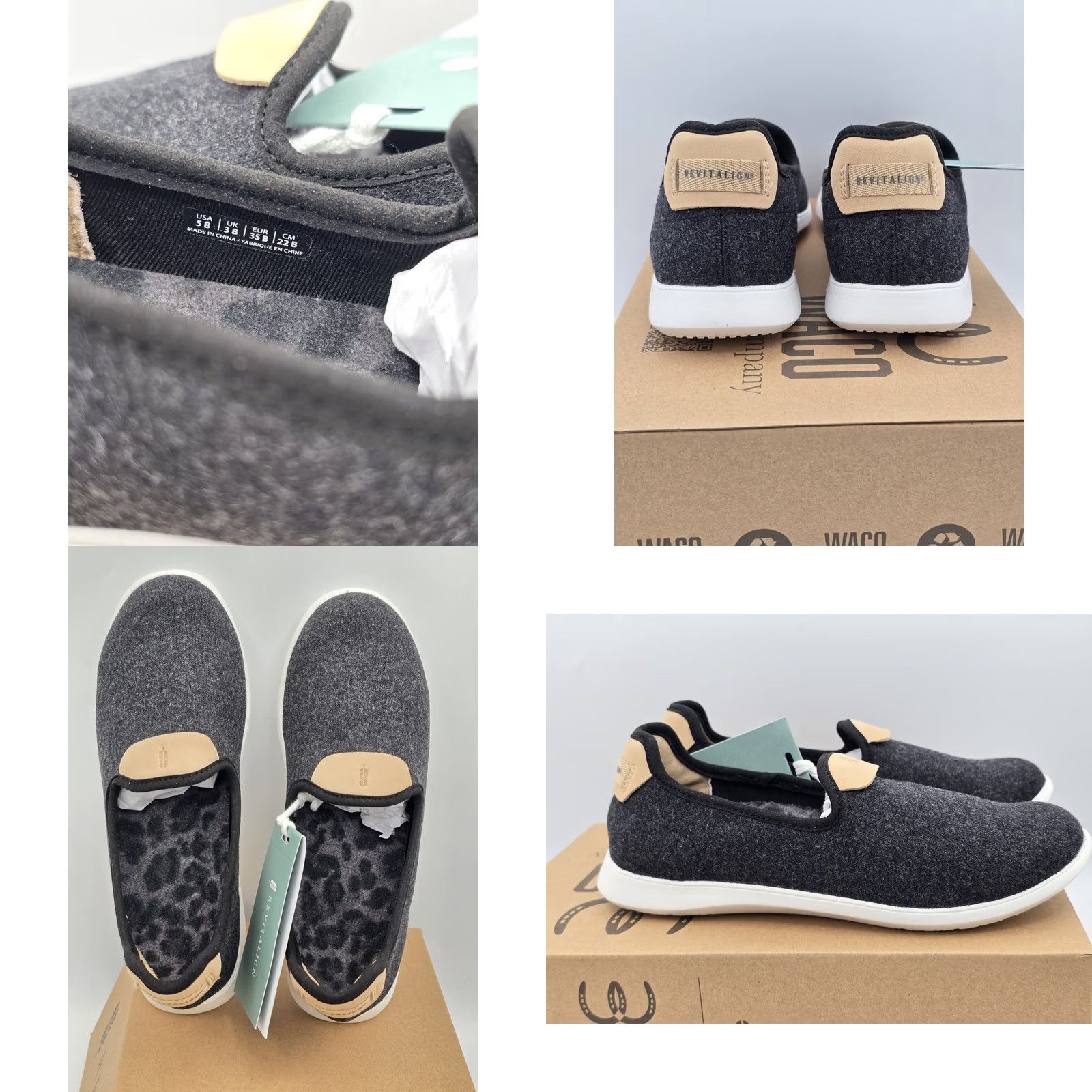 Vintage REVITALIGN Antigua Cozy Sneaker Black Sz 5 B Narrow - NIB Womens Shoes Size US 5 / IT 35 - 8 Thumbnail