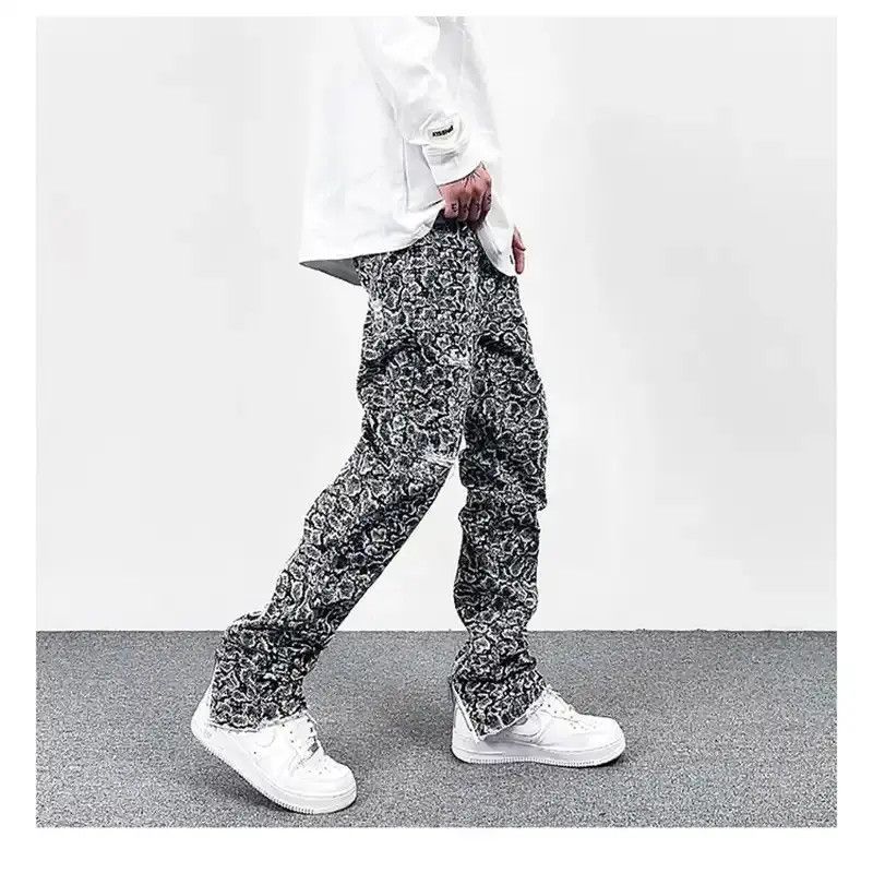 Japanese Brand × Vintage Harajuku Snake Pattern Back Zipper Hole Frayed Jeans Size US 32 / EU 48 - 3 Thumbnail