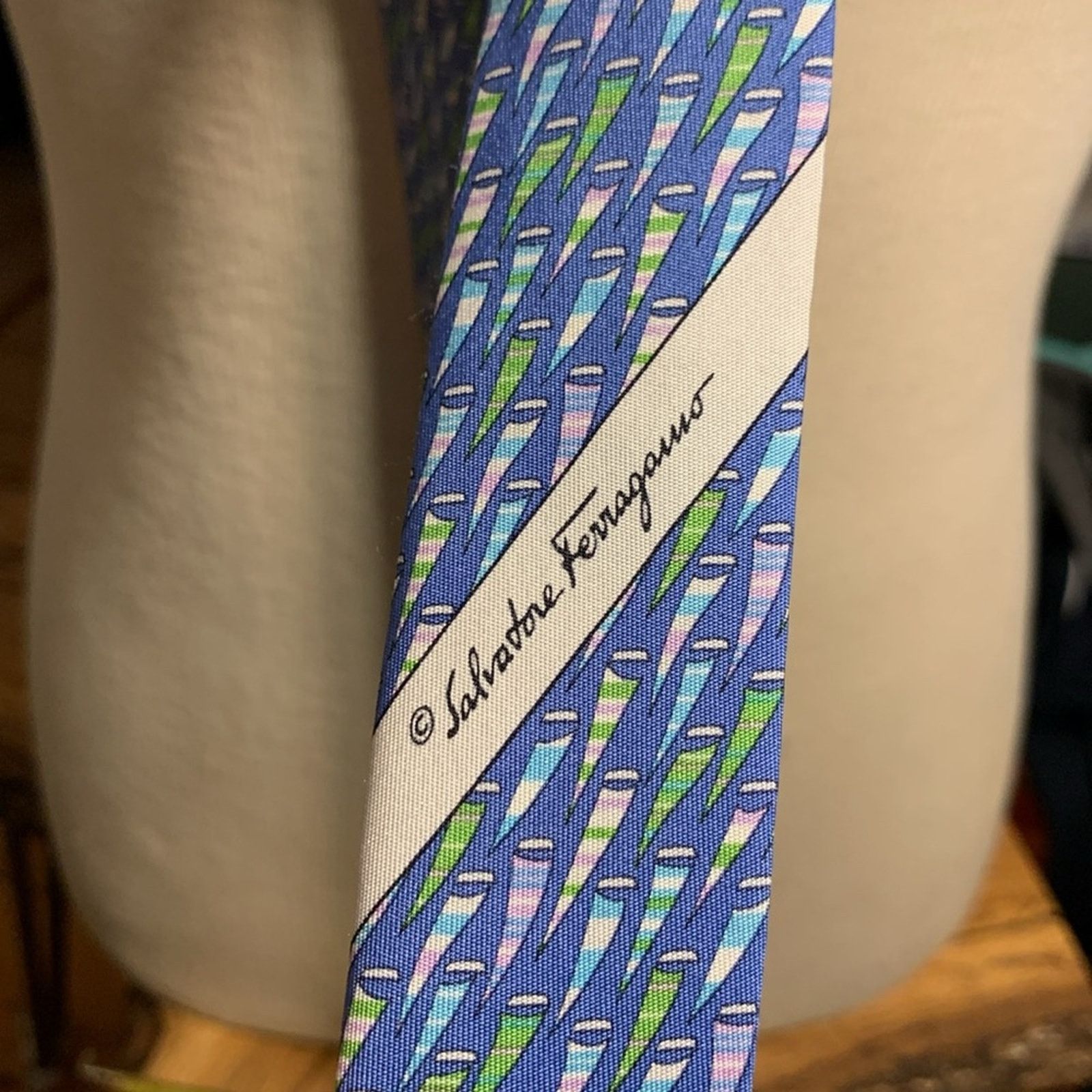 Salvatore Ferragamo Salvatore Ferragamo Italy Italian silk tie sailboats motif Size ONE SIZE - 8 Thumbnail