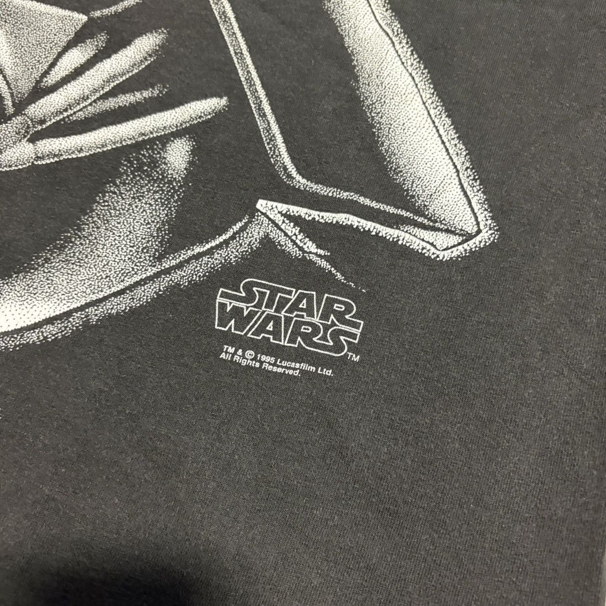 Star Wars Vintage Darth Vader Star Wars T shirt Stipple Art 90s USA Size US L / EU 52-54 / 3 - 3 Thumbnail