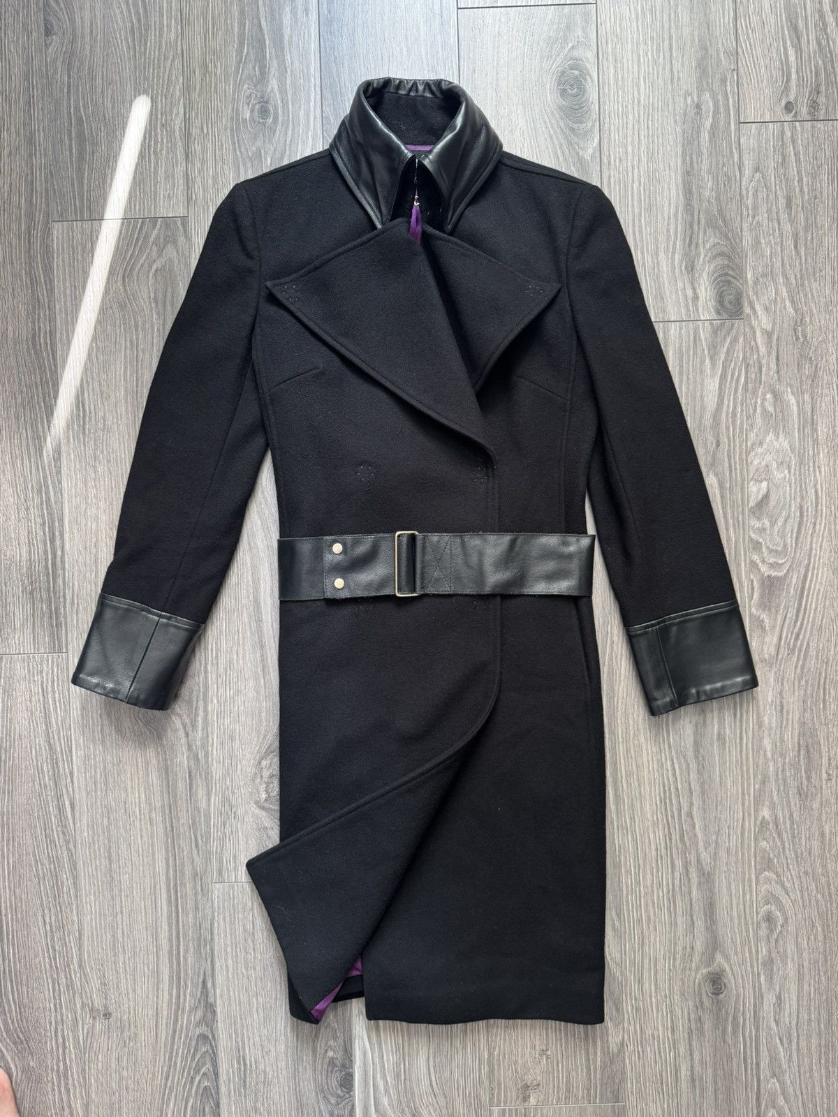 Dolce & Gabbana RARE Vintage Dolce & Gabanna wool/leather coat jacket XS Size XS / US 0-2 / IT 36-38 - 10 Thumbnail