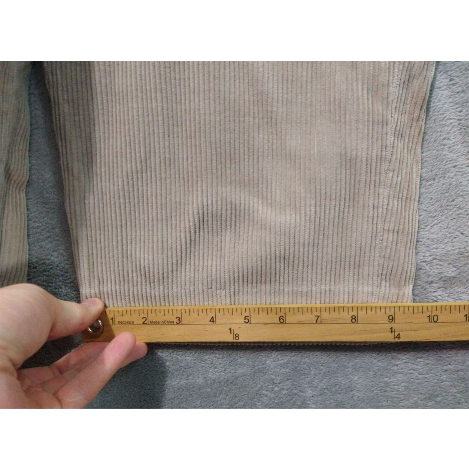 Vintage LL Bean Corduroy Pants - Mens 40x28 Classic Fit Beige Chino Flat Front Size US 40 / EU 56 - 6 Thumbnail