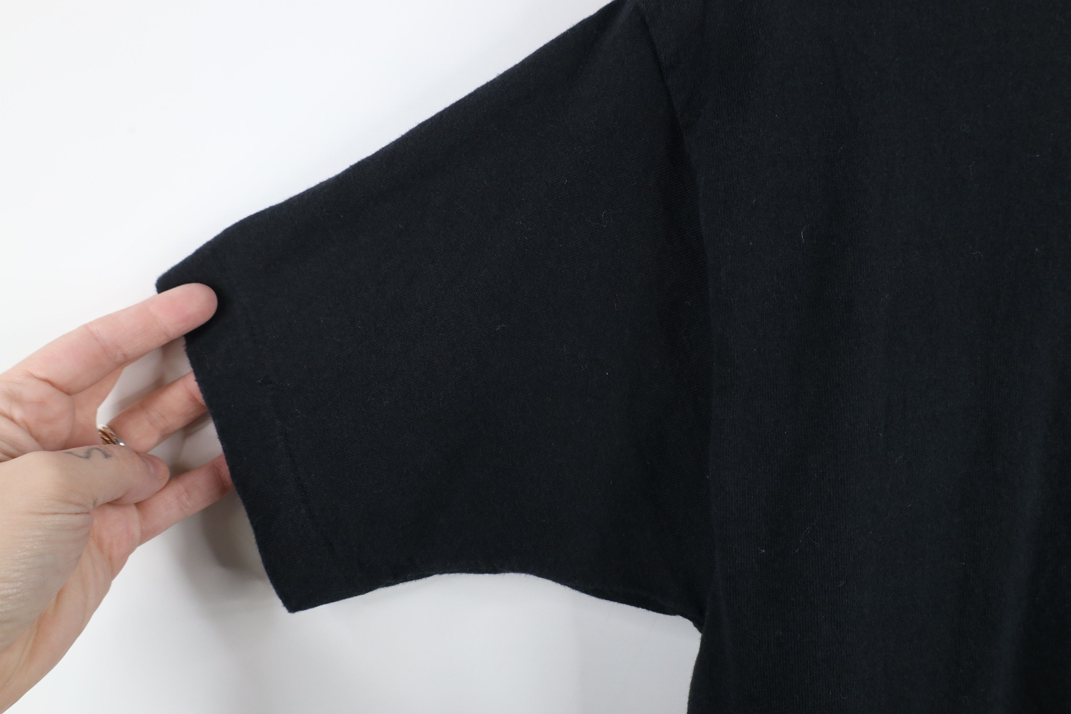 Vintage Vintage 90s Streetwear Blank Heavy Cotton T-Shirt Black USA Size US S / EU 44-46 / 1 - 5 Thumbnail