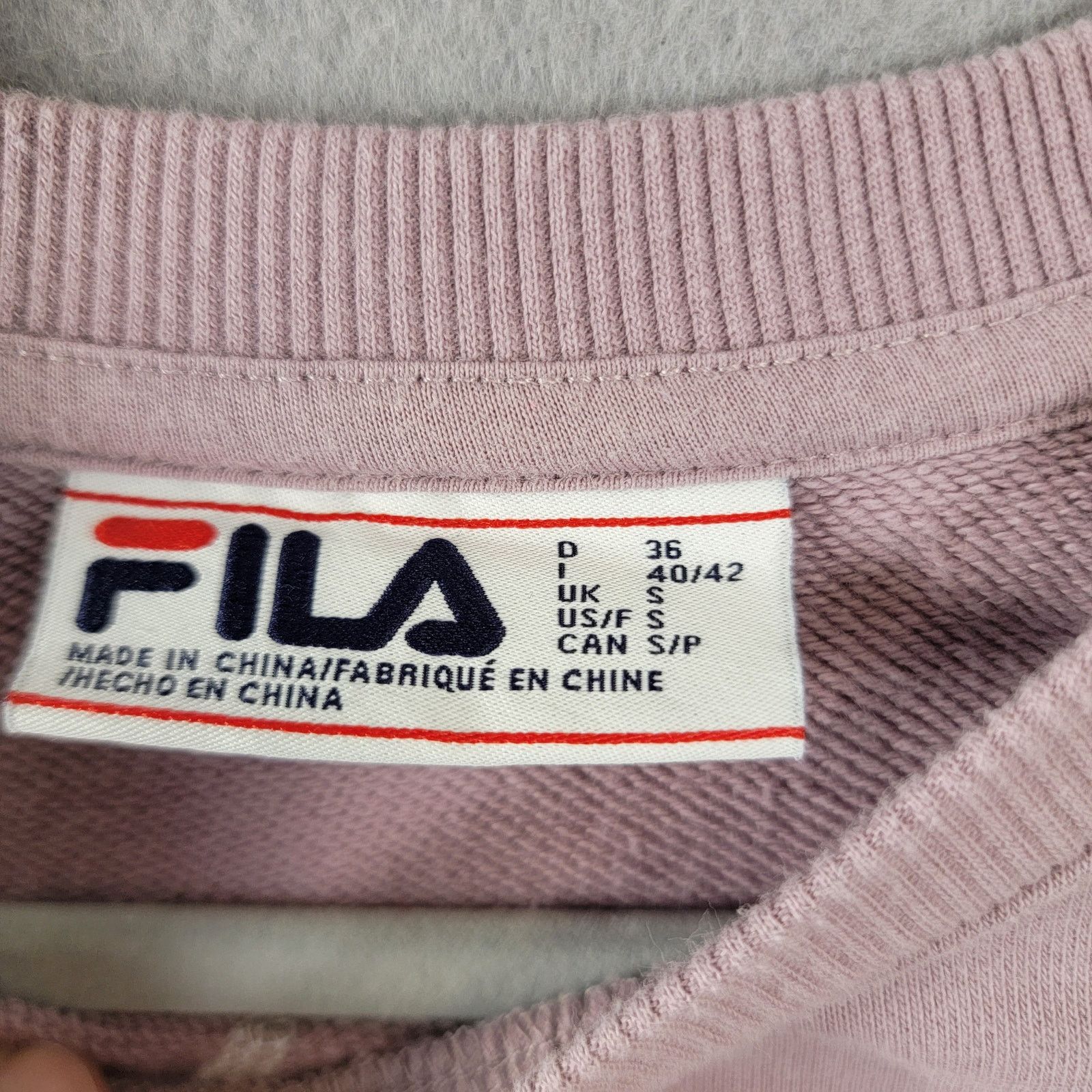 Fila Fila Lilac Long Sleeve Pullover Sweatshirt Womens Sz S (225) Size S / US 4 / IT 40 - 4 Thumbnail