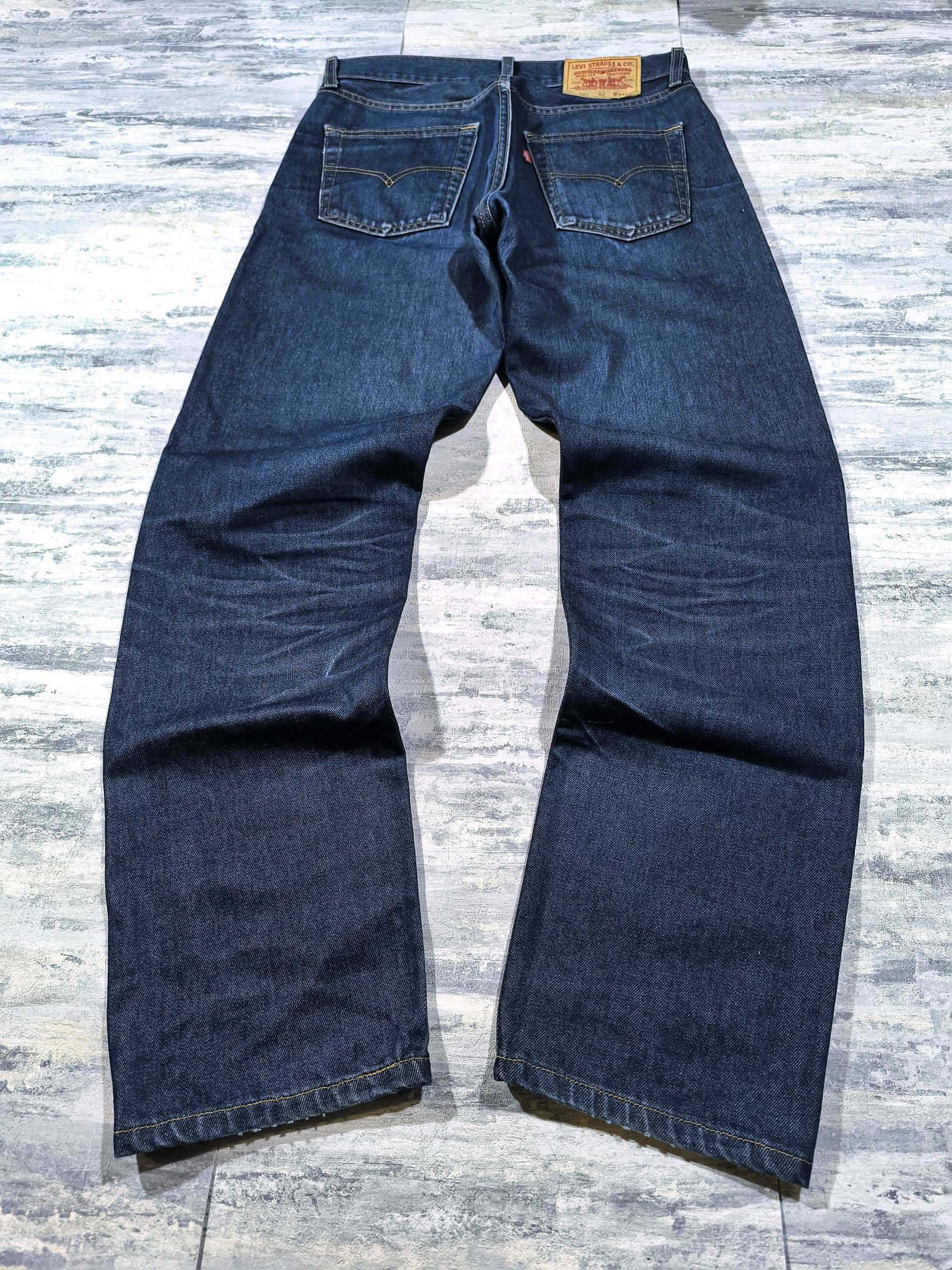 Levi's Vtg Levis 521 32x31 Navy Blue Straight Leg Faded Size US 32 / EU 48 - 1 Thumbnail
