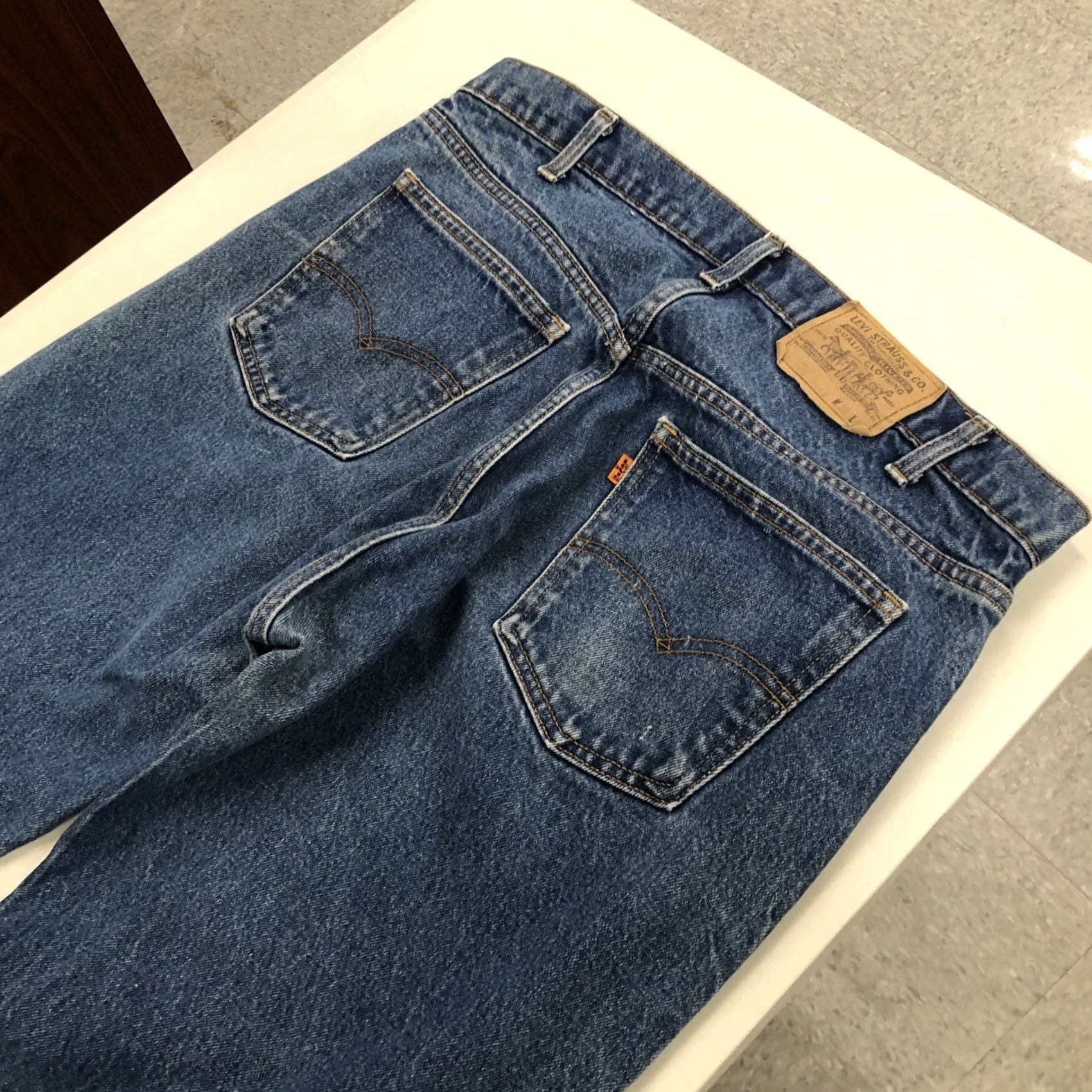 Levi's Levi’s Jeans 550 Orange Tab Medium Wash Denim Relaxed Fit 37 x 30.5 Mens Vintage Blue Cotton 5-Pocket Comfort Modern Classic Size US 37 - 4 Thumbnail