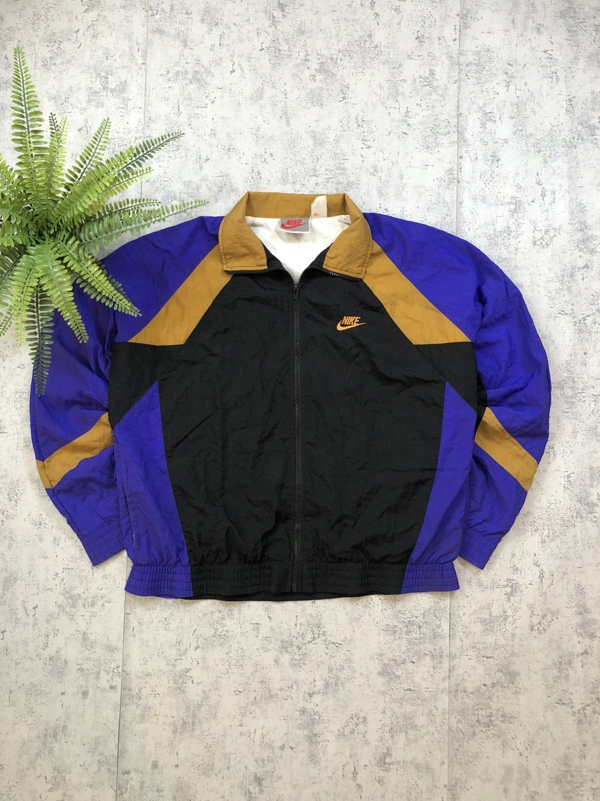 90s Nike Retro Logo Vintage Y2K Boxy Nylon Jacket