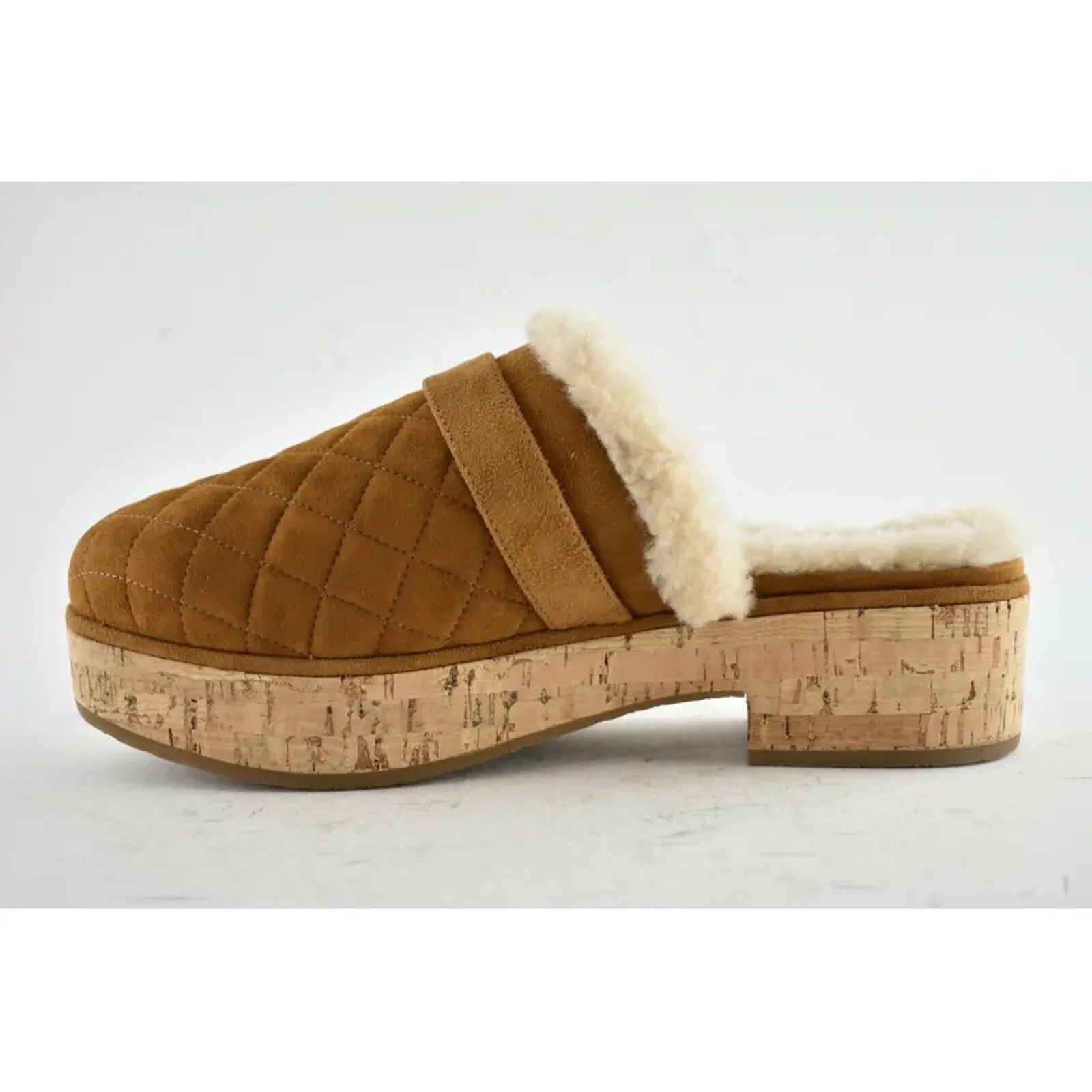 Chanel 21B Suede Turnlock CC Shearling Fur Mule Flat Clog Loafer 38 Size US 8 / IT 38 - 8 Thumbnail