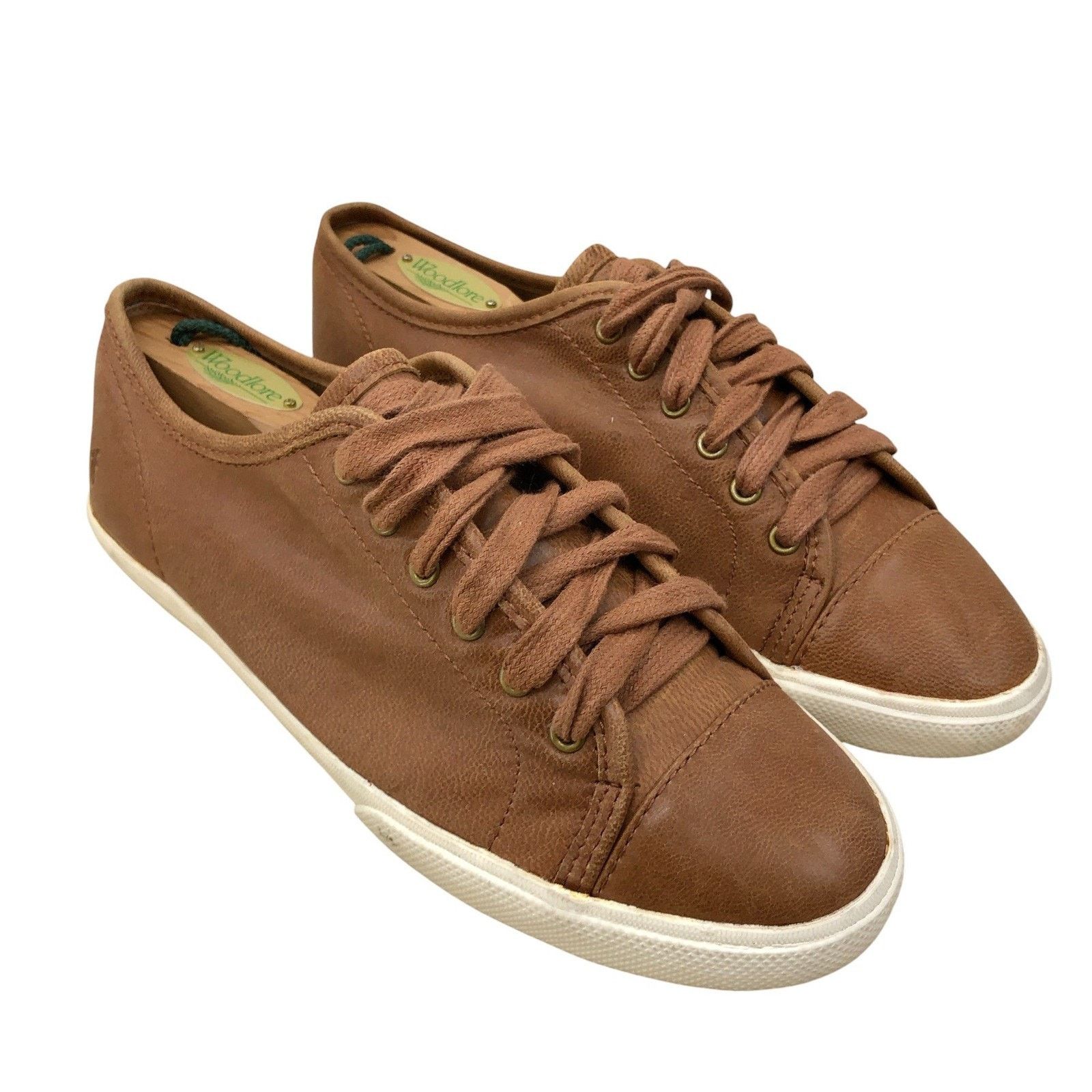 Frye Frye Shoes 7M Leather Low Top Sneakers Cognac Casual Lace Up Size US 7 / IT 37 - 1 Thumbnail
