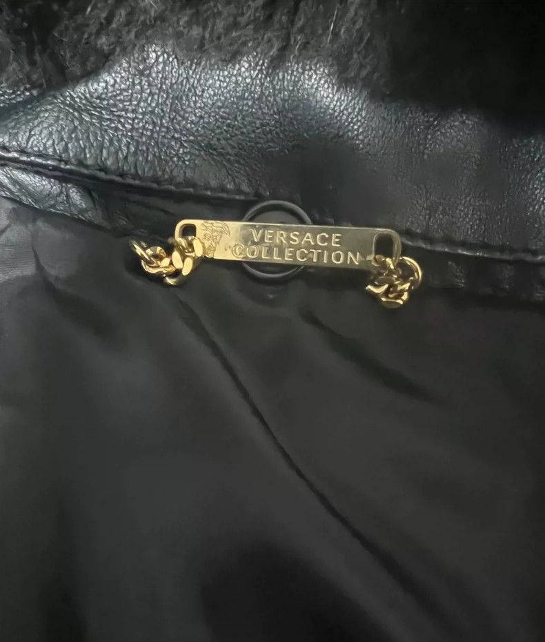 Versace Versace Real sheepskin coat with fox fur collar Size L / US 10 / IT 46 - 8 Thumbnail