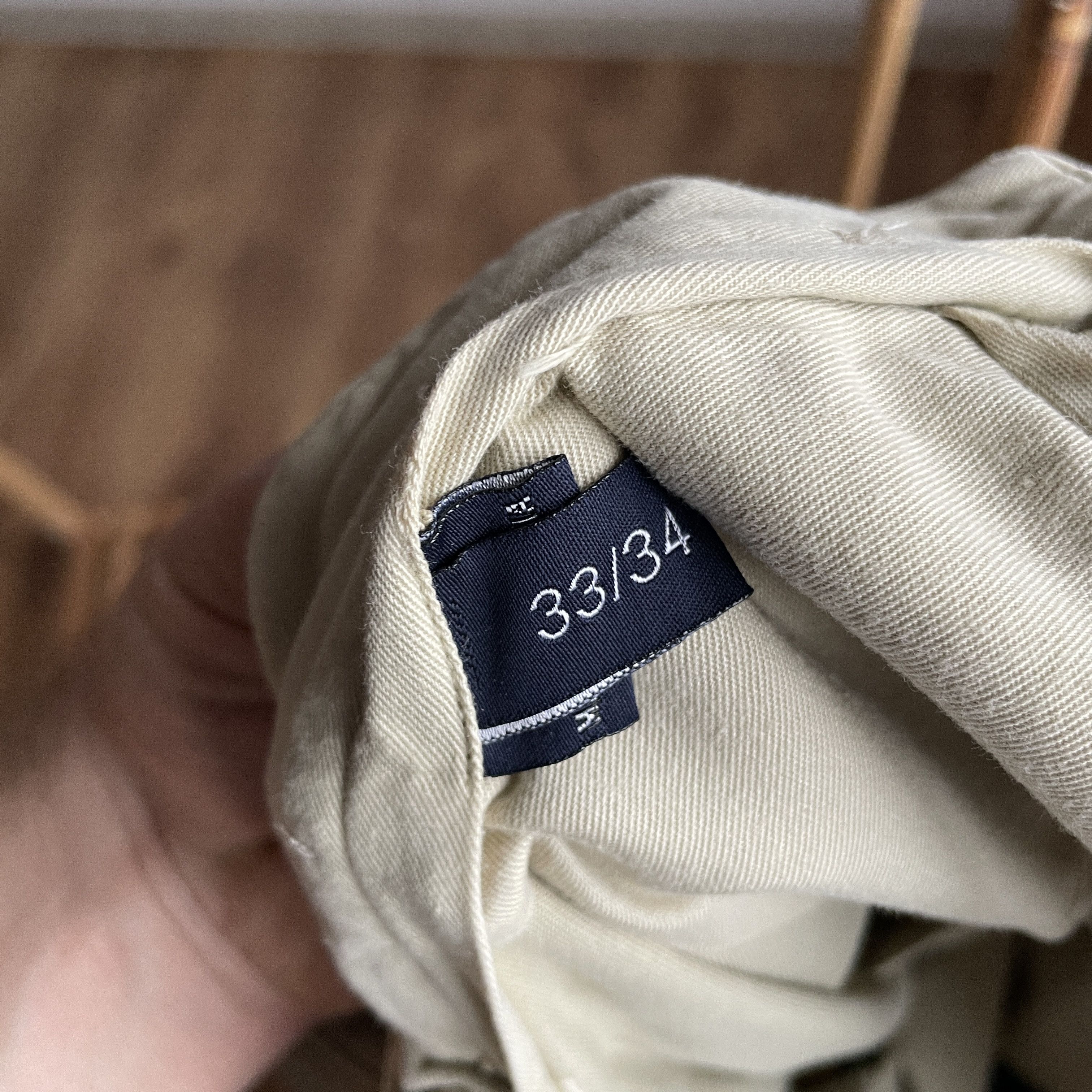 Polo Ralph Lauren Polo Ralph Lauren Vintage Beige Distressed Heavy Chinos Size US 33 - 15 Thumbnail