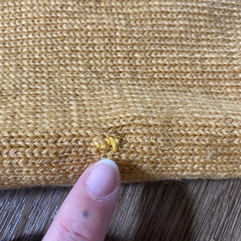 Towncraft × Vintage Vintage Yellow Towncraft Wool Knit / Lambskin Suede Cardigan Size US L / EU 52-54 / 3 - 7 Thumbnail