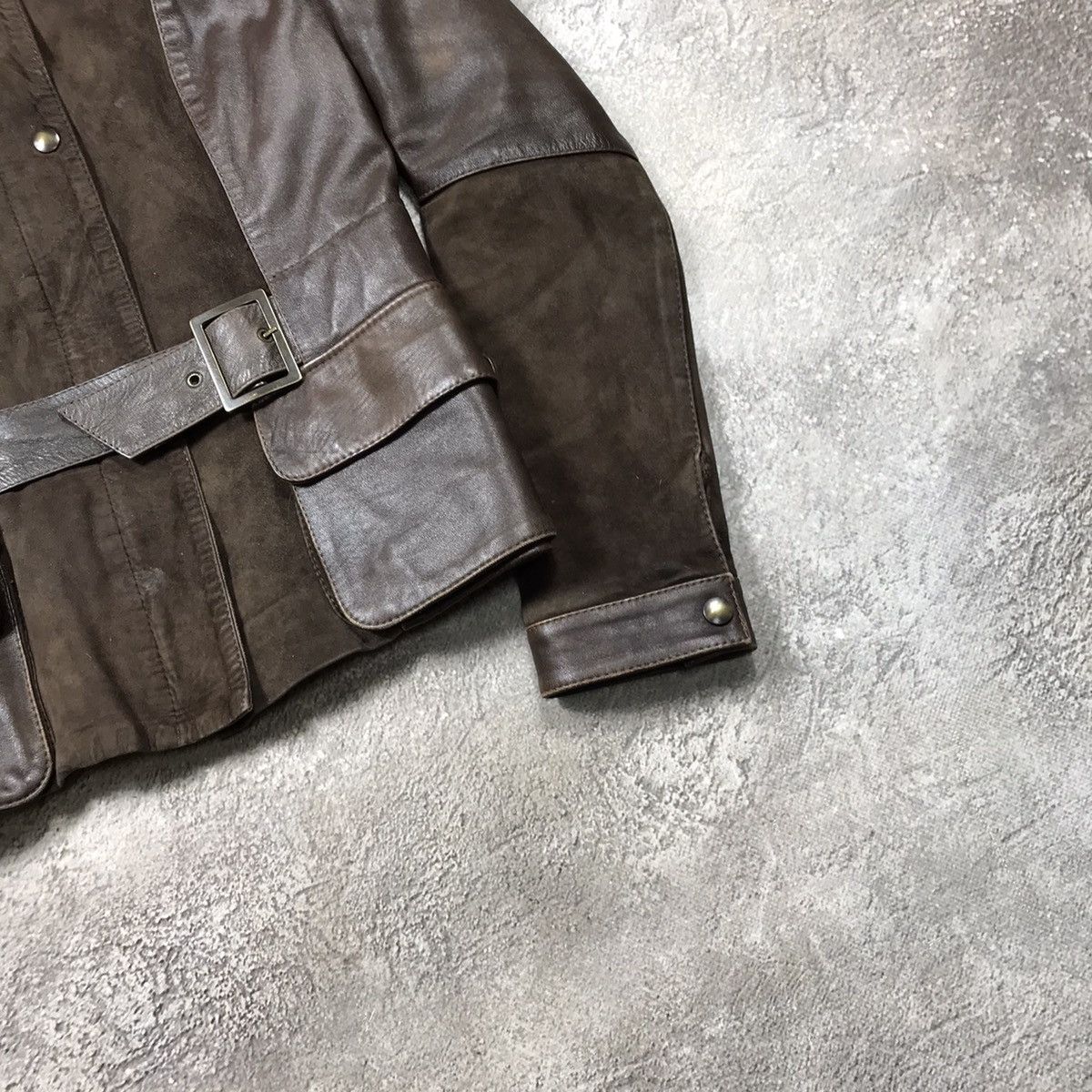 Japanese Brand VINTAGE Y2K LEATHER JACKET JAPAN CASUAL STREETWEAR 90s Size M / US 6-8 / IT 42-44 - 5 Thumbnail