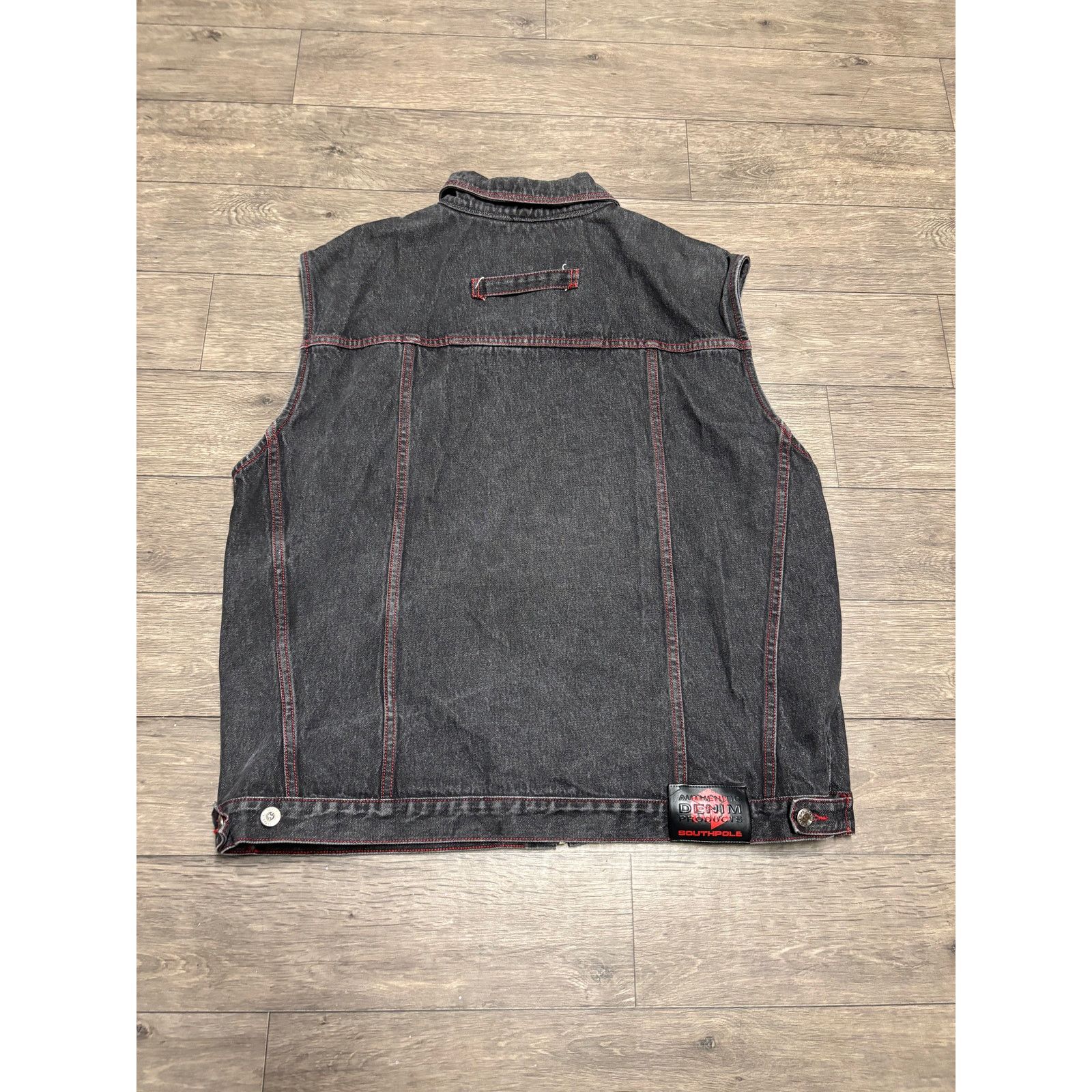 Southpole × Vintage Vintage Southpole Sleeveless Denim Black Jacket Sz 2XL 00s Size US XXL / EU 58 / 5 - 5 Thumbnail