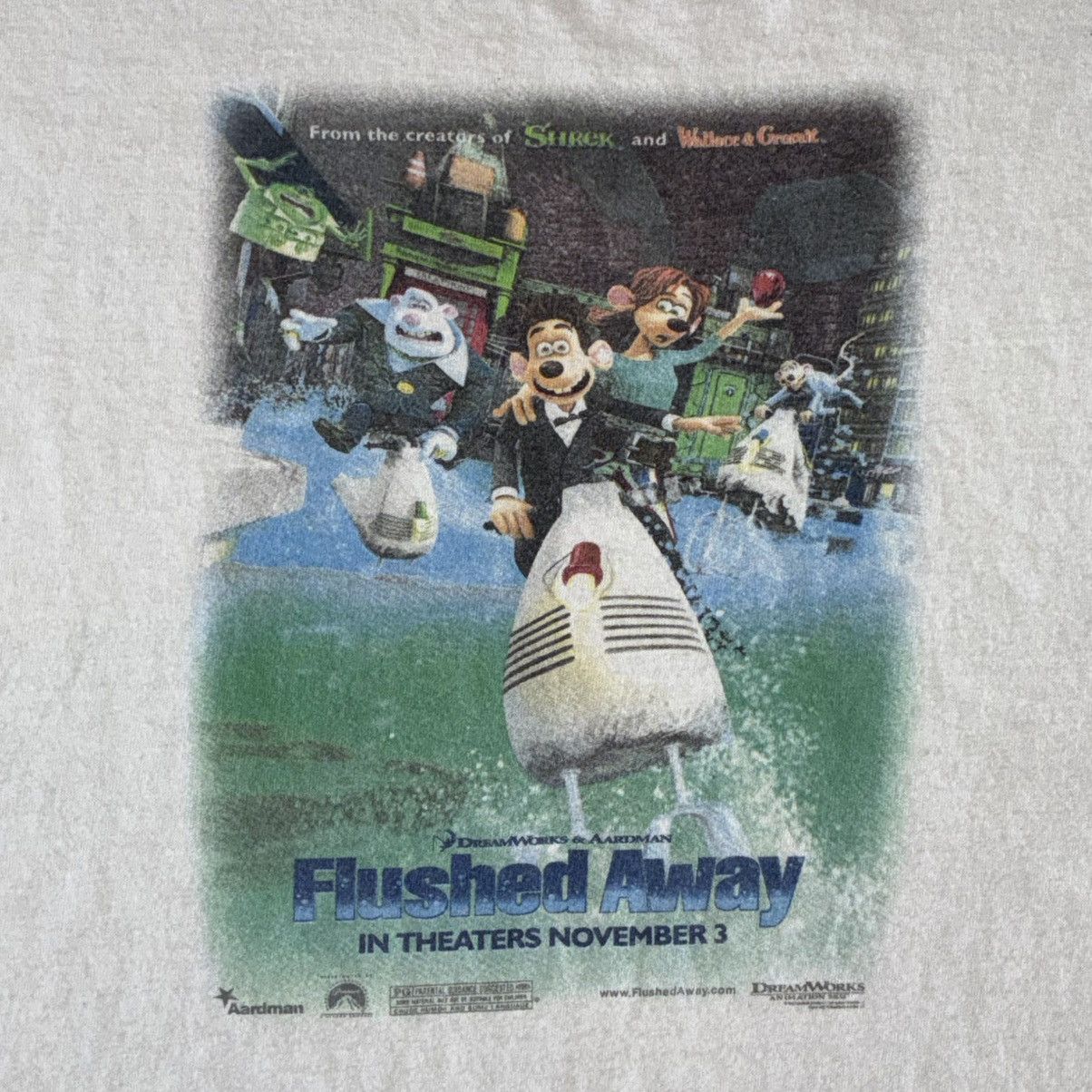 Delta Dreamworks animation Flushed Away 2006 movie promo tee Size US M / EU 48-50 / 2 - 2 Thumbnail