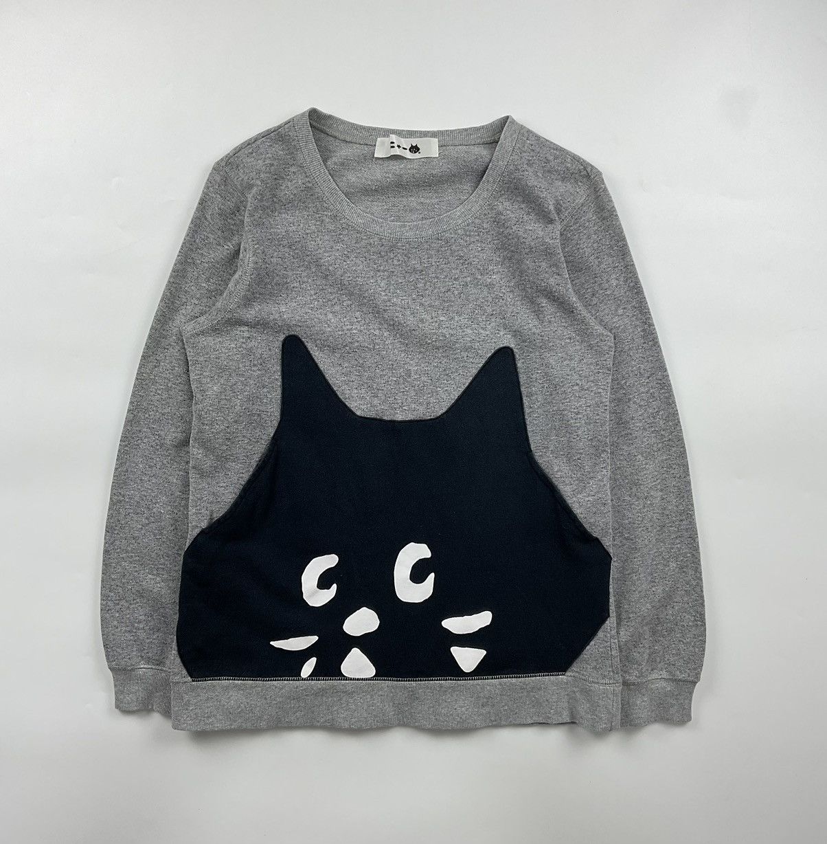 image of Issey Miyake Ne-Net Nya Cat Glitter Sweatshirt in Grey, Men's (Size Small)