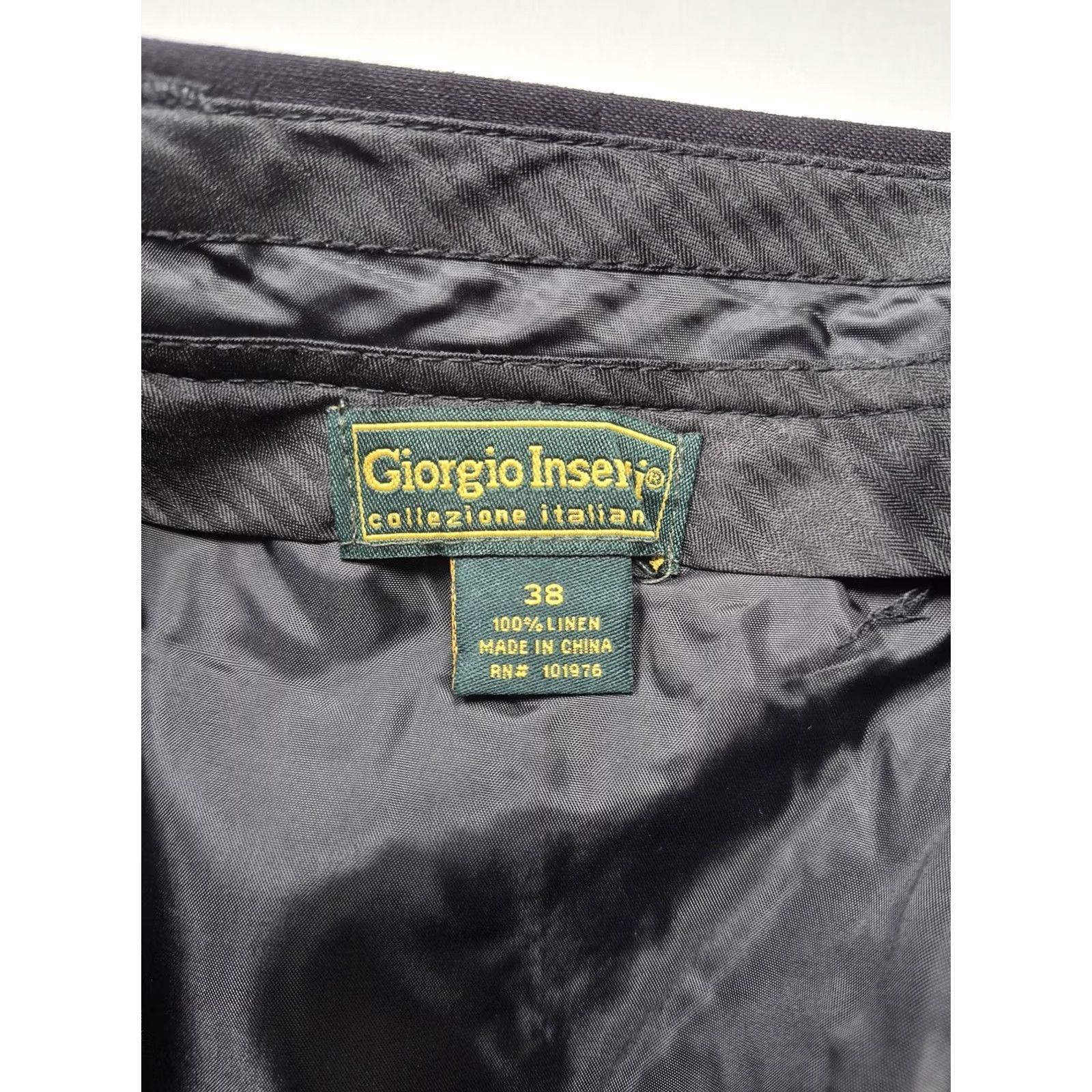 Vintage Giorgio Inserti Dress Pants Mens 38x35 Black Linen Flat Front Cuffed Lined NWT Dress Pants Mens Black Linen Flat Front Cuffed Lined NWT Size US 38 / EU 54 - 5 Thumbnail