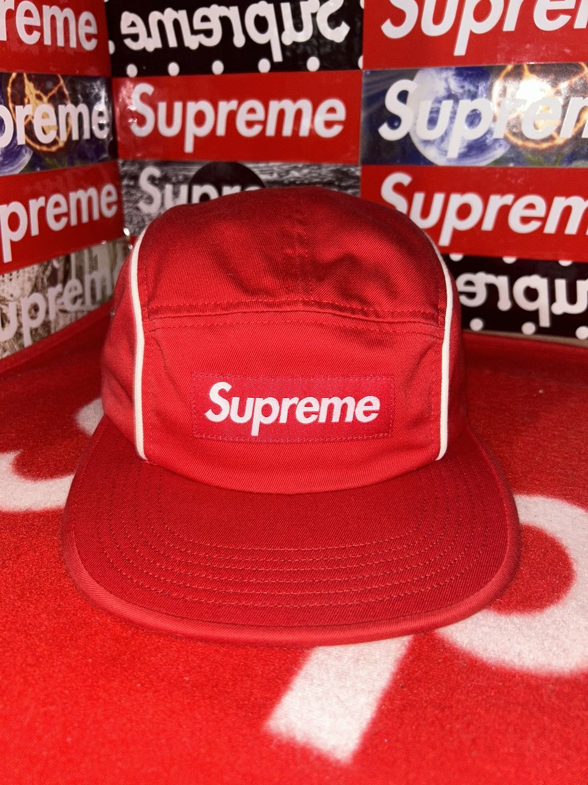 Supreme Piping Camp Cap 5 Panel FW18 Release NEW