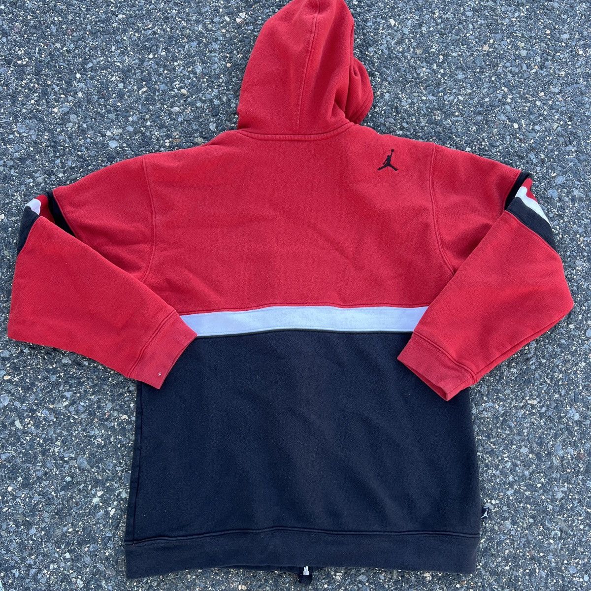 Jordan Brand Jordan Spell Out Zip Up Hoodie Sweatshirt Red Black Size US L / EU 52-54 / 3 - 4 Thumbnail