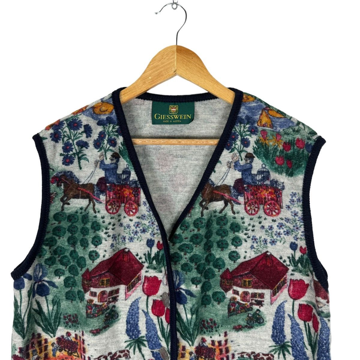 Art Comes First × GIESSWEIN ❄️GIESSWEIN AUSTRIA FLORAL ART VEST Size L / US 10 / IT 46 - 2 Thumbnail
