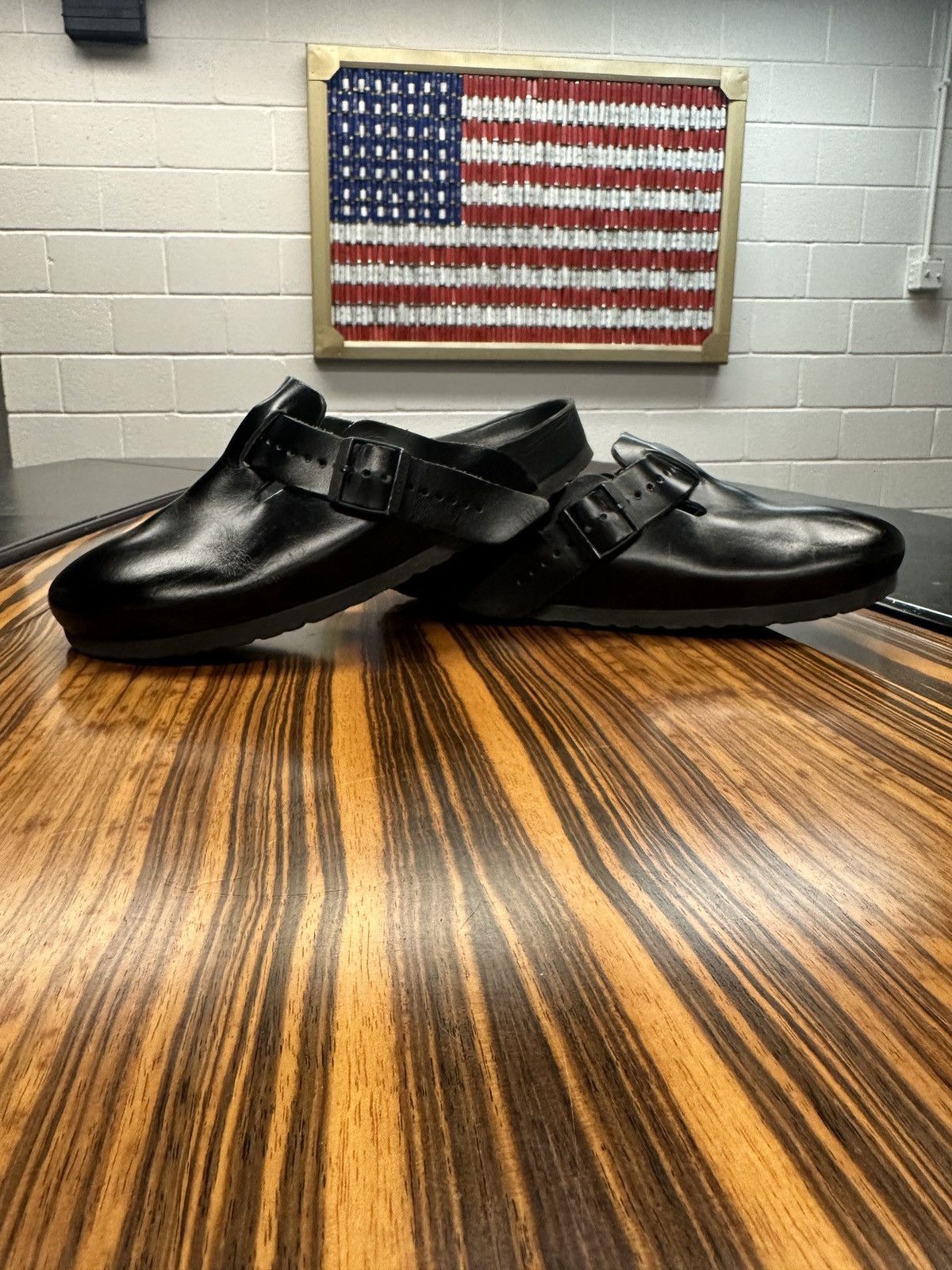 image of Birkenstock Boston Clog Size 11 Shoes in Black, Men's