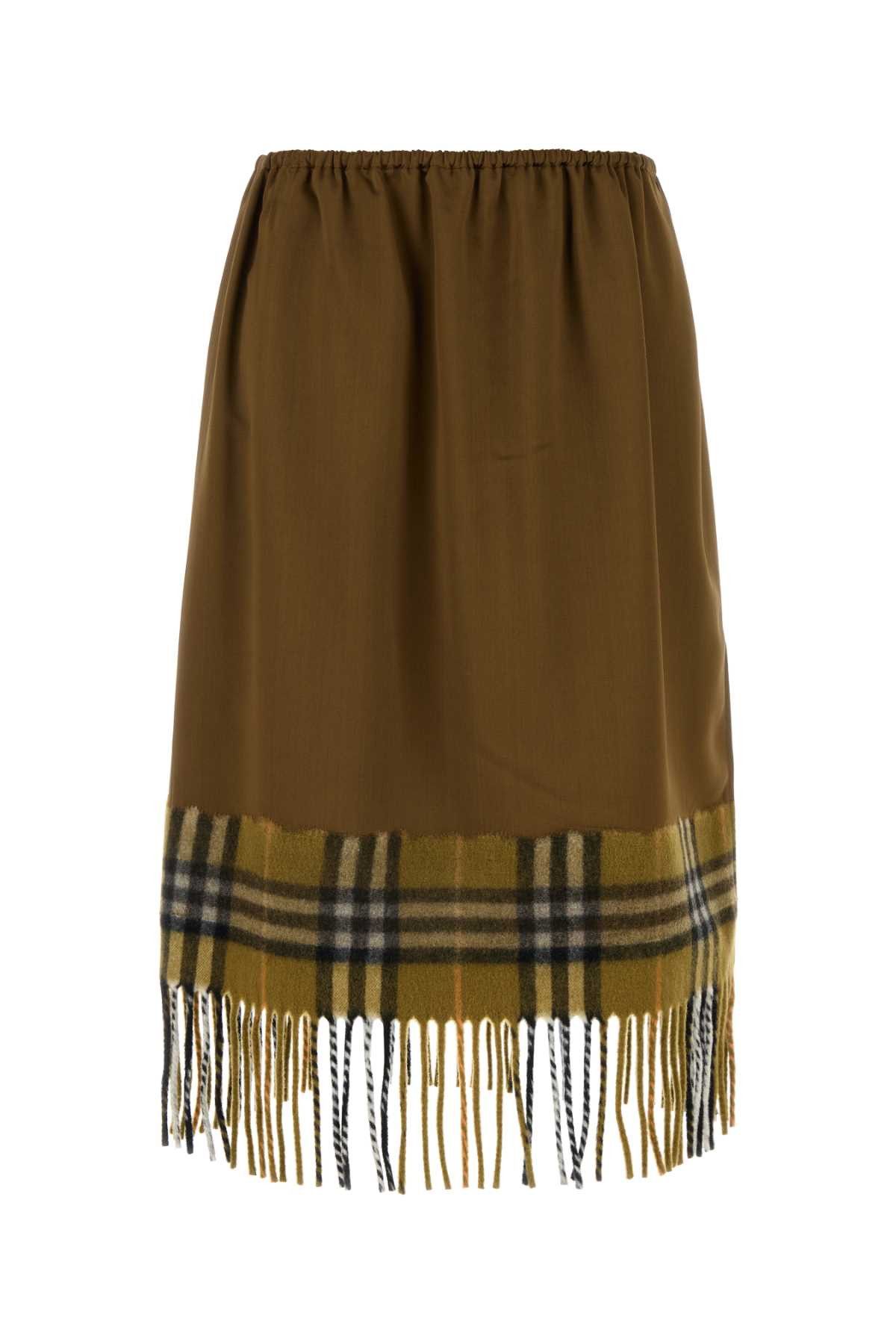 Burberry Biscuit Satin Skirt Size 27" / US 4 / IT 40 - 1 Thumbnail