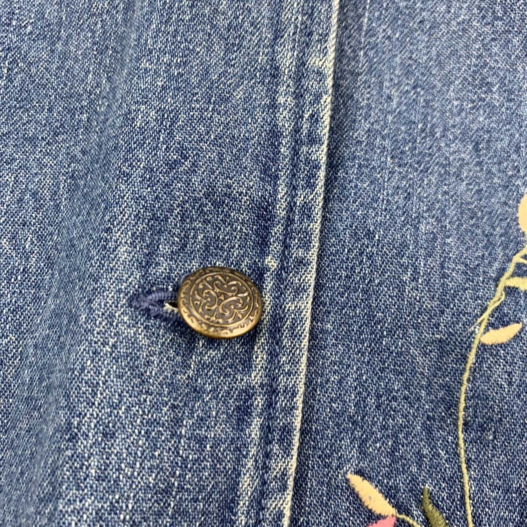 Vintage VINTAGE Classic Elements Floral Button-Up Womens Large Blue Flowers 90s Y2K 90s Size L / US 10 / IT 46 - 4 Thumbnail