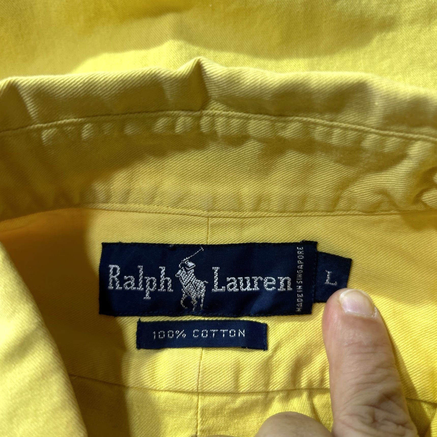 Ralph Lauren Ralph Lauren Shirt Mens L Oxford Button-Down Polo Pony Yellow Long Sleeves Size US L / EU 52-54 / 3 - 7 Thumbnail