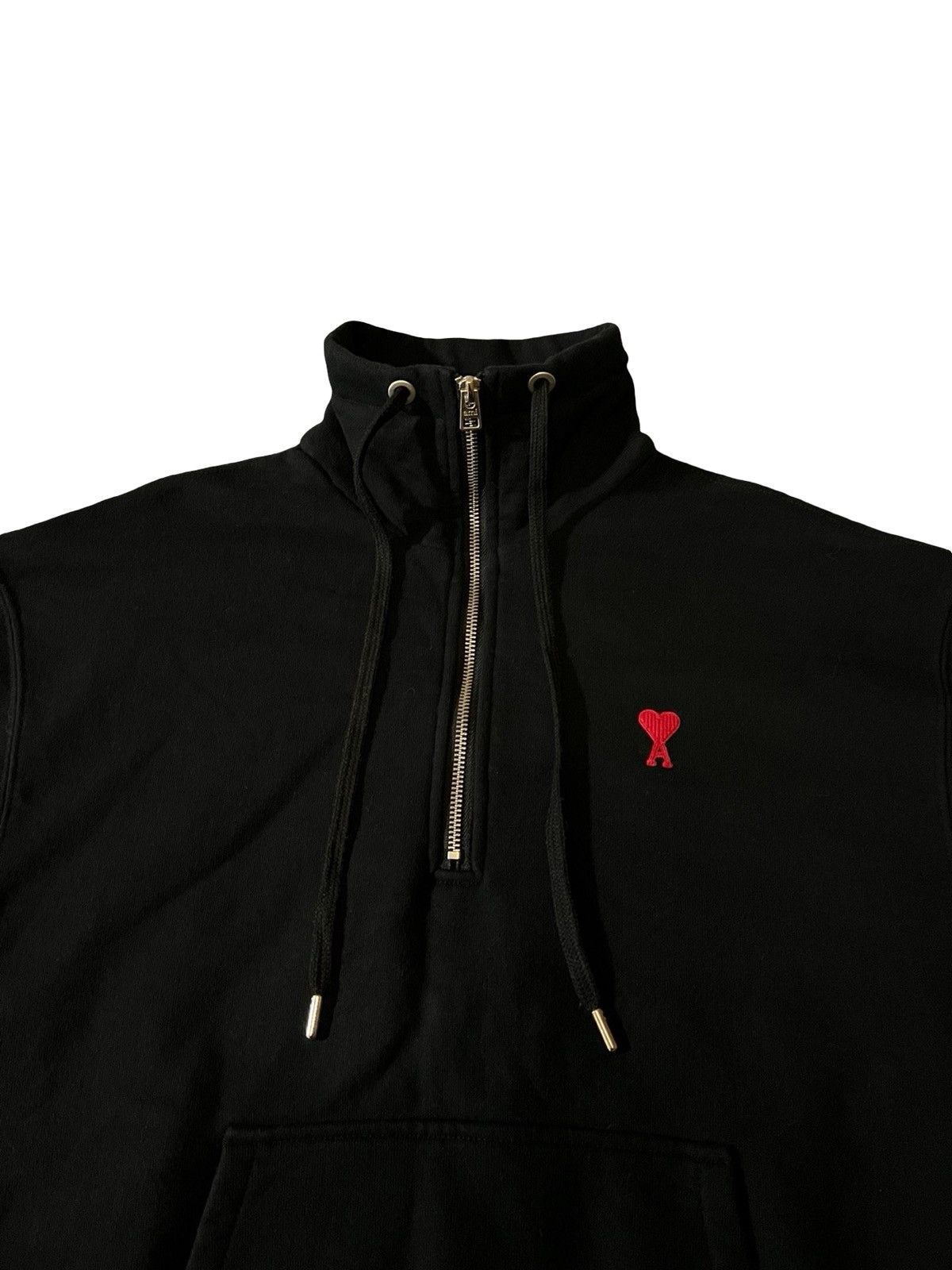 AMI AMI Paris Ami de Coeur-embroidered half-zip hoodie Size US S / EU 44-46 / 1 - 2 Thumbnail