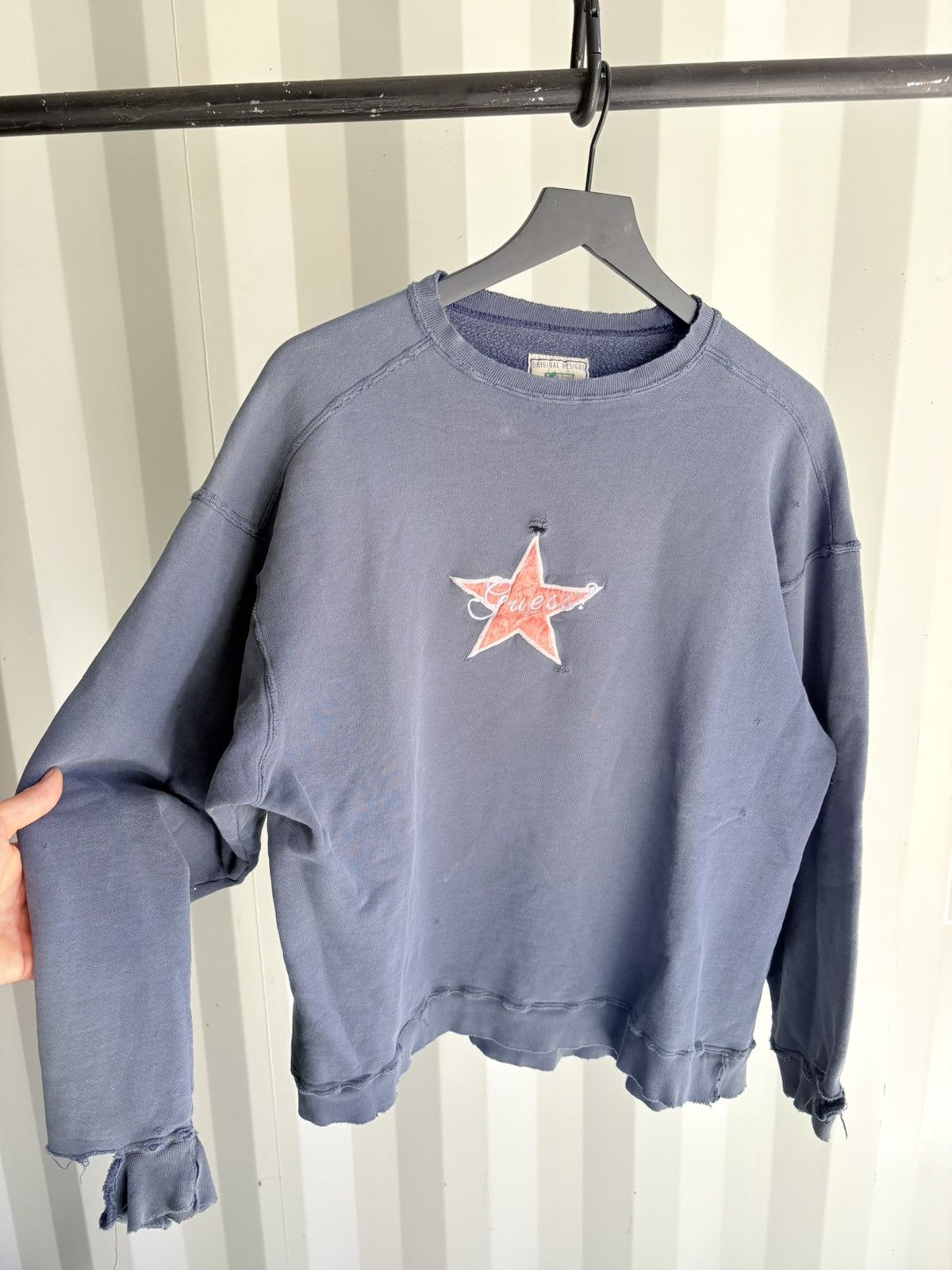 Vintage Thrashed Sun Faded Distressed Sweater ERD Grunge Boxy Size US XL / EU 56 / 4 - 2 Thumbnail