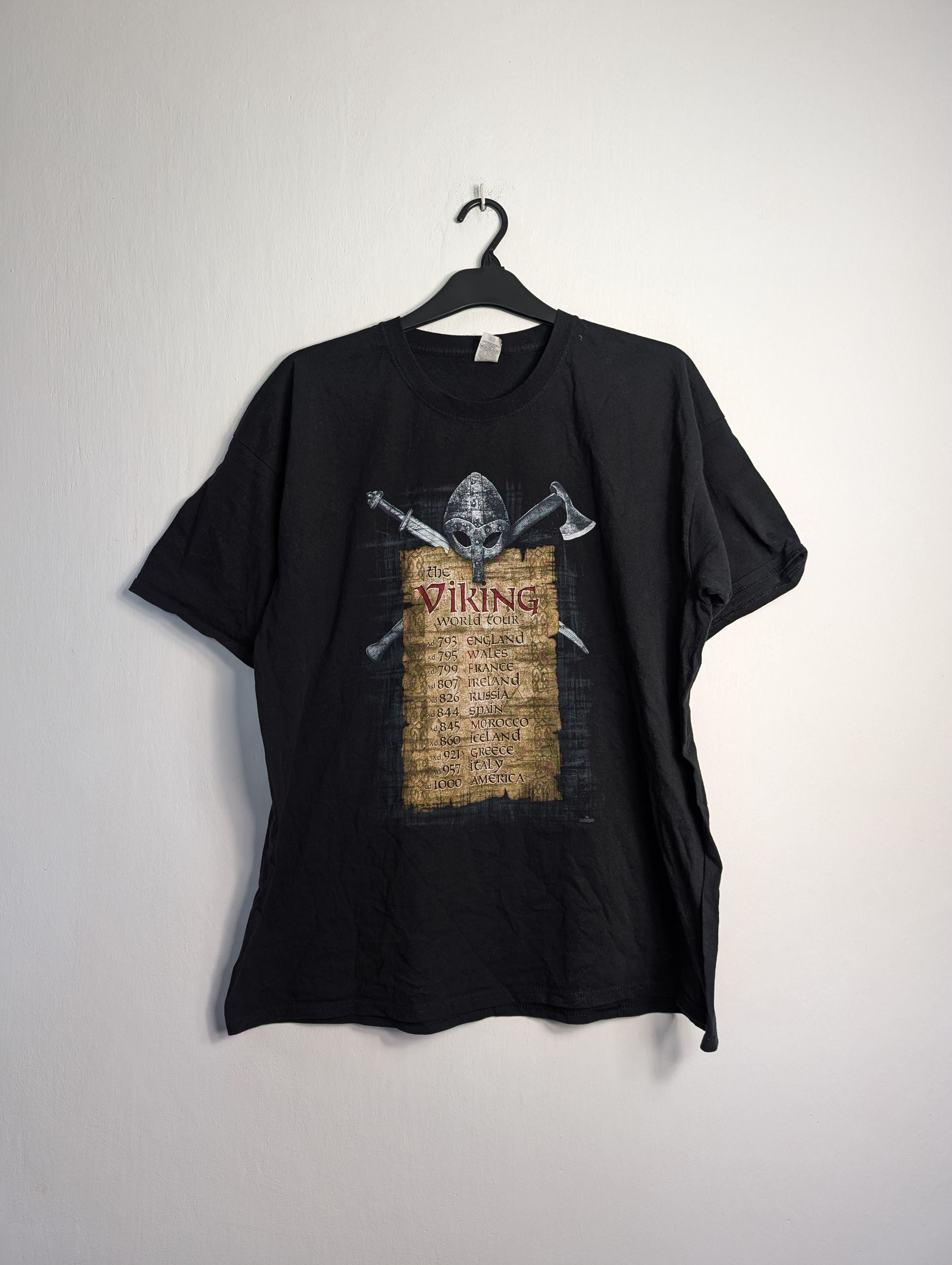 Vintage The Viking World Tour T-Shirt History Humour Graphic Tee Size US XXL / EU 58 / 5 - 1 Thumbnail