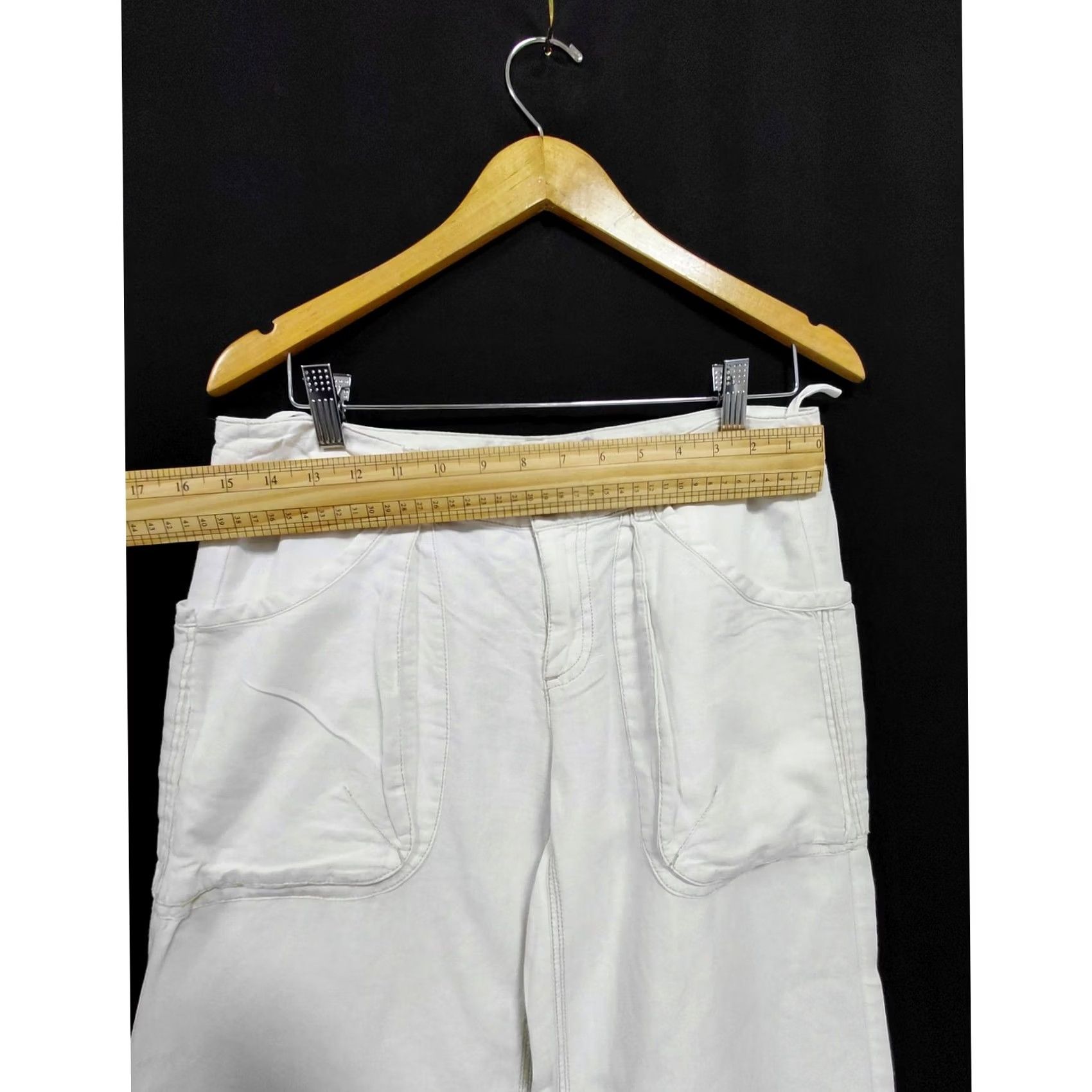 Free People Free People White Cargo Pants Women Size 4 Drawstring Relaxed Capri Pants Casual Travel Size 27" / US 4 / IT 40 - 7 Thumbnail