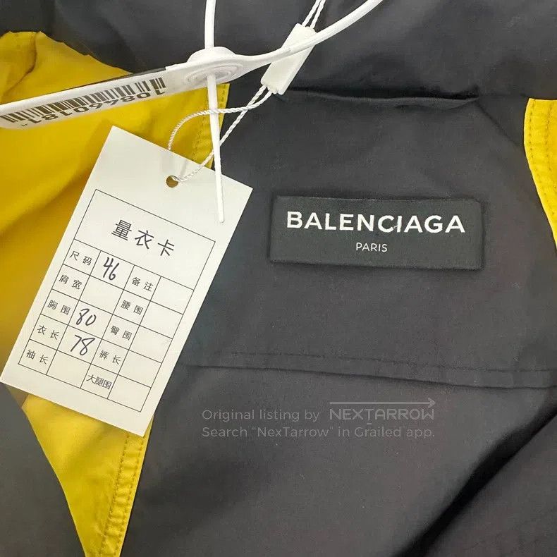 Balenciaga Balenciaga Yellow and blue color-blocked windbreaker, size Size US S / EU 44-46 / 1 - 5 Thumbnail