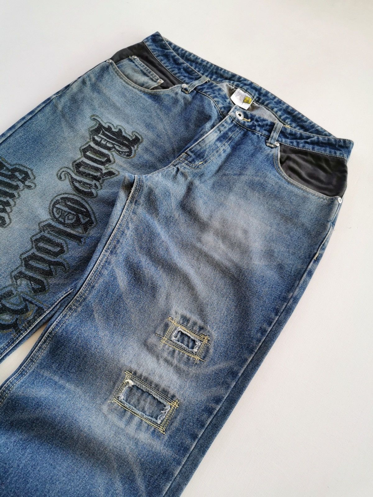 Vintage Vintage Body Glove Signature Print Loose Fit Jeans Size US 33 - 10 Thumbnail