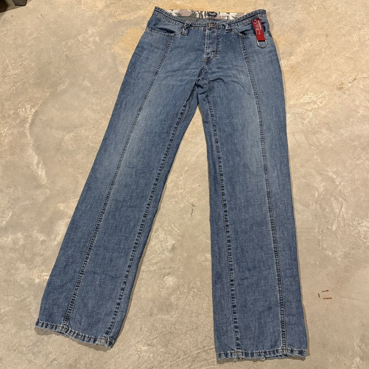 Dolce & Gabbana Vtg 2000s Dolce & Gabbana Double Seam Faded Distressed Jeans Size US 31 - 2 Thumbnail