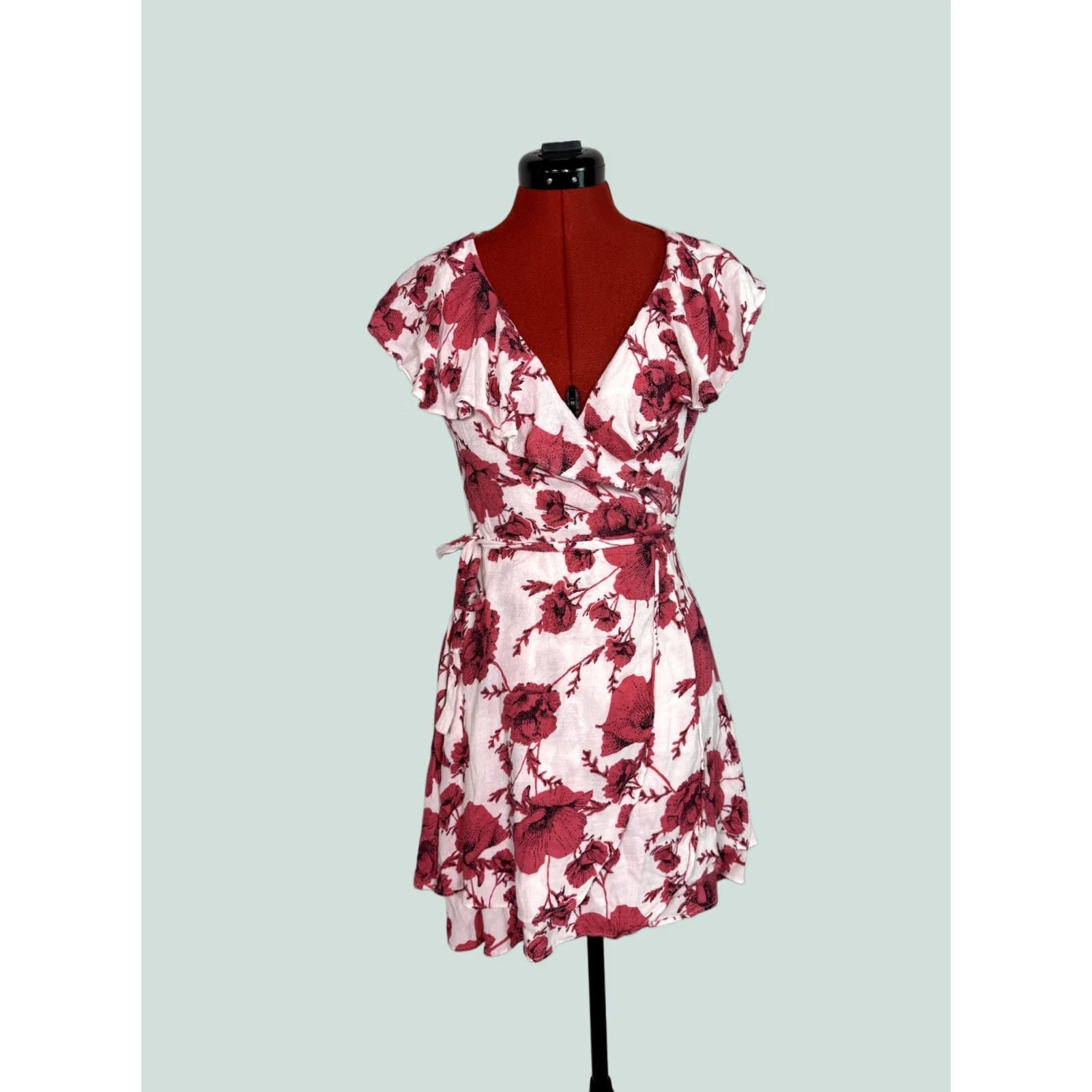 Free People Free People Womens Mini Dress Size S French Quarter Wrap Adjustable Multicolor D868 Size S / US 4 / IT 40 - 1 Thumbnail