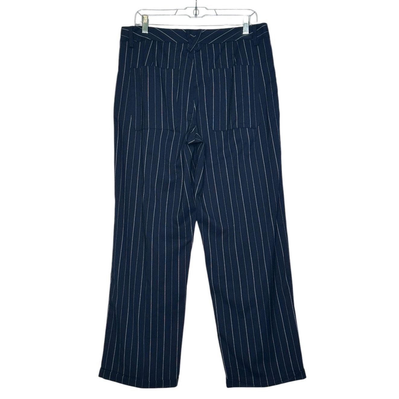 Urban Outfitters Urban Outfitters pinstripes cuffed pleated pants size large Size 33" - 2 Thumbnail