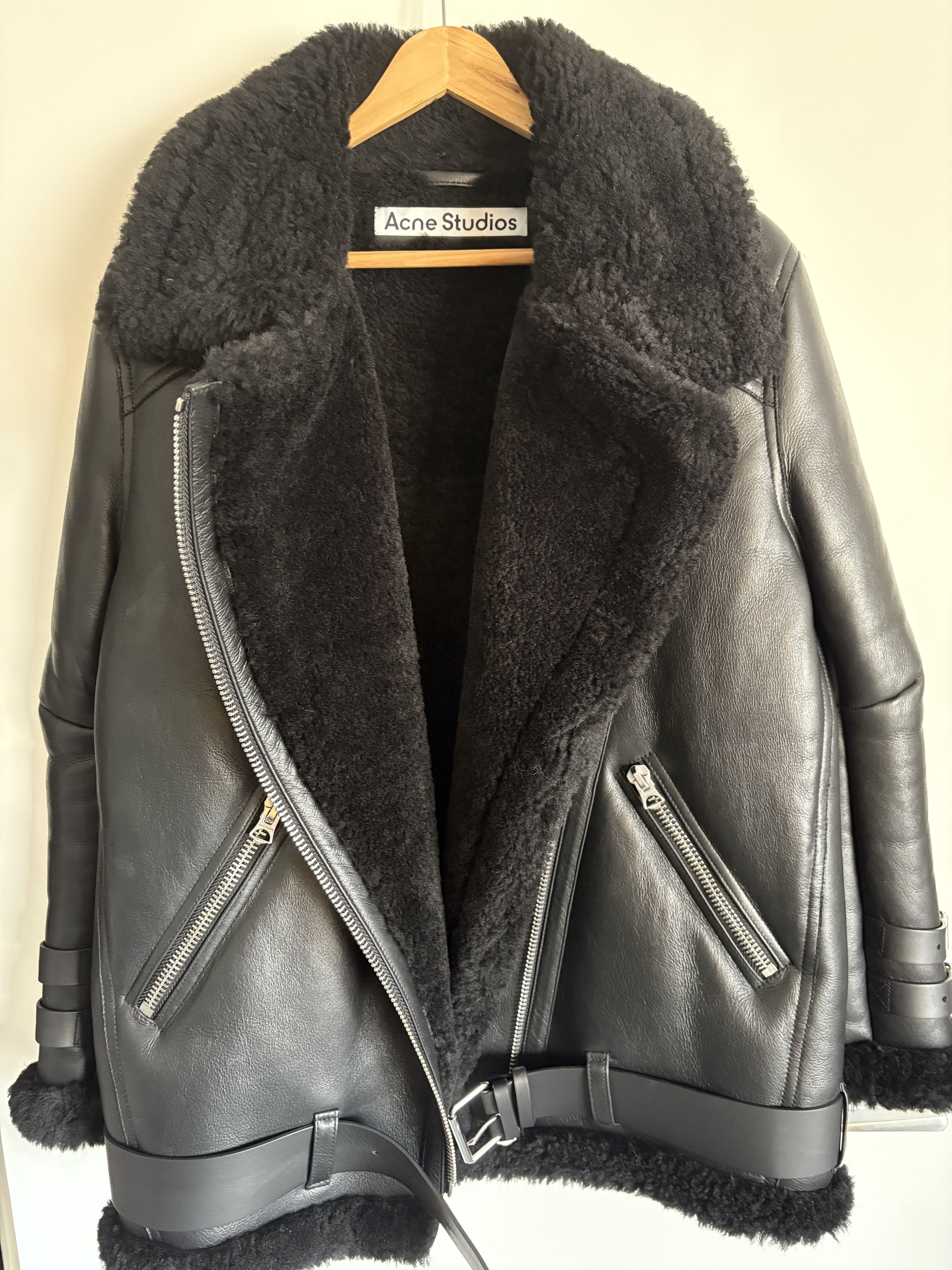 Acne Studios Acne Studios Velocite Leather Shearling Jacket Size XS / US 0-2 / IT 36-38 - 2 Thumbnail