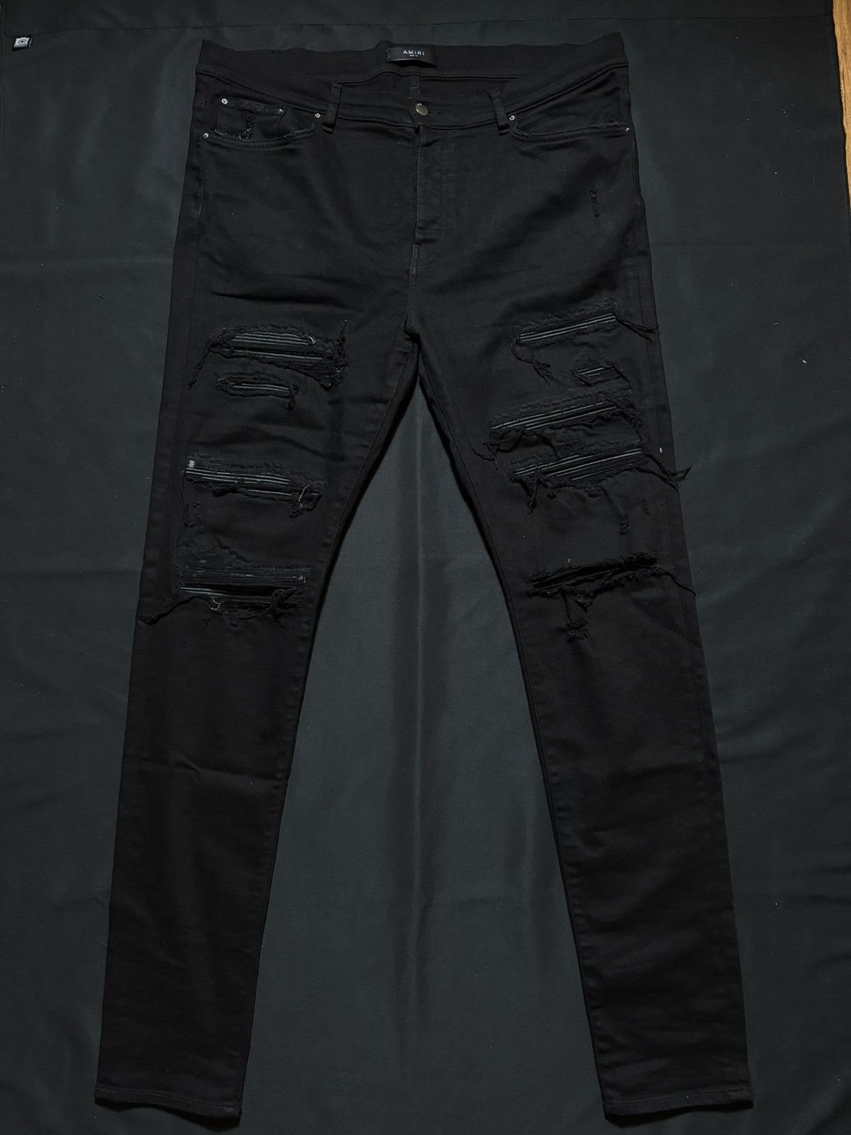 Amiri Amiri MX1 Black Patch Jeans - Size 40 Size US 40 / EU 56 - 1 Thumbnail