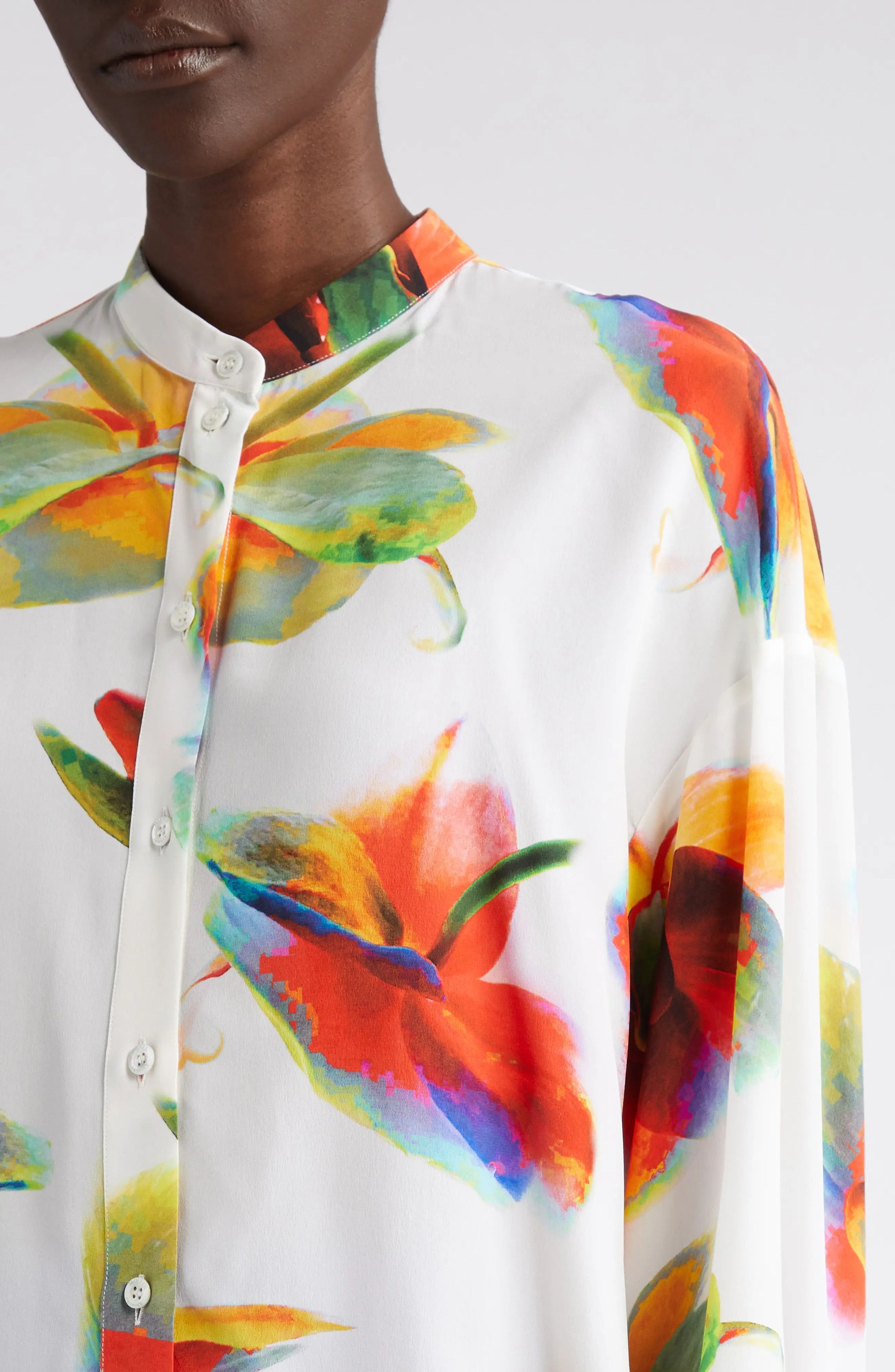 Alexander McQueen o1y0325 Floral Shirt in Multicolor Size S / US 4 / IT 40 - 2 Thumbnail