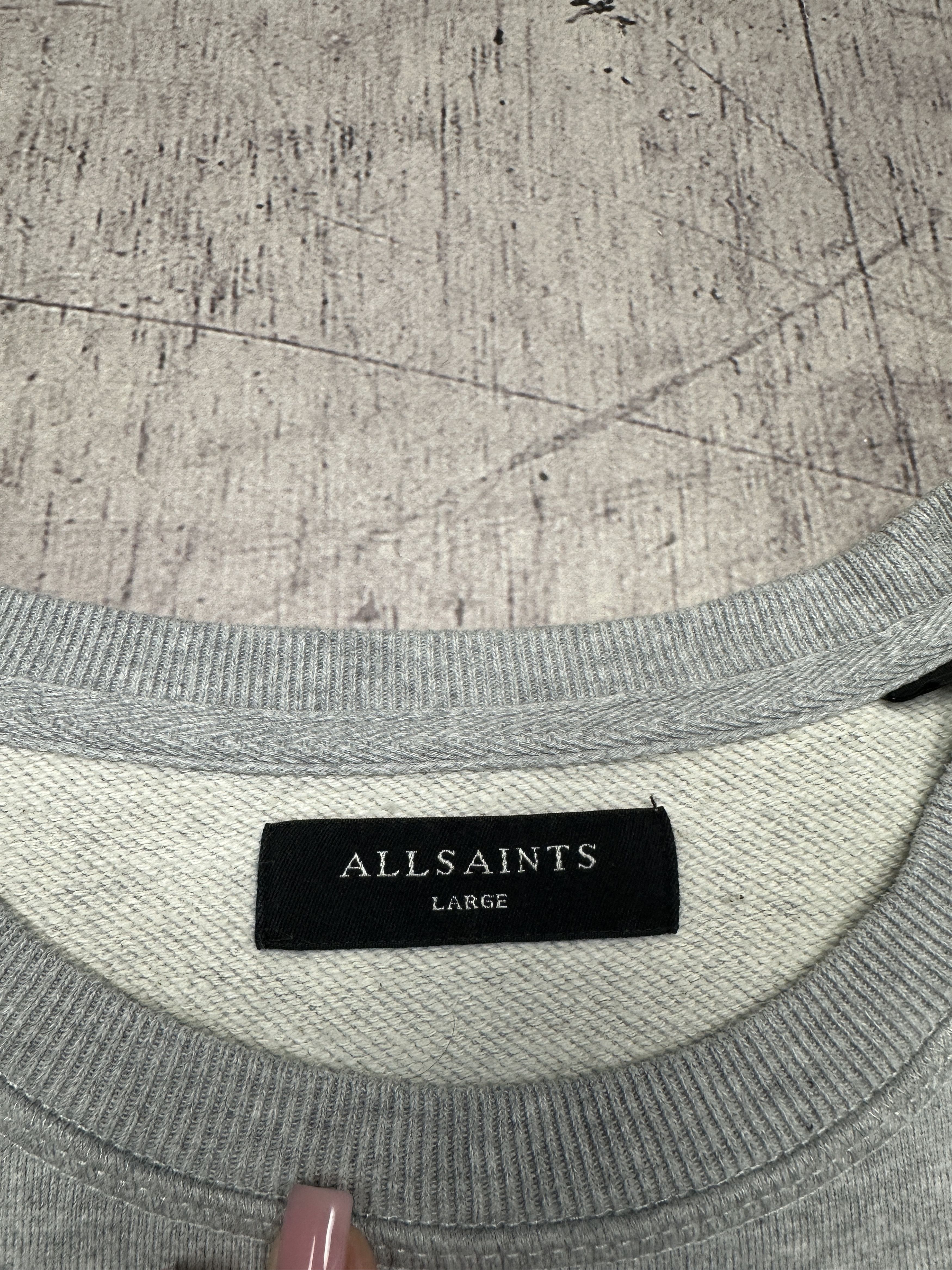 Allsaints Allsaints Mens Raven Crew Neck Sweatshirt Size US L / EU 52-54 / 3 - 4 Thumbnail