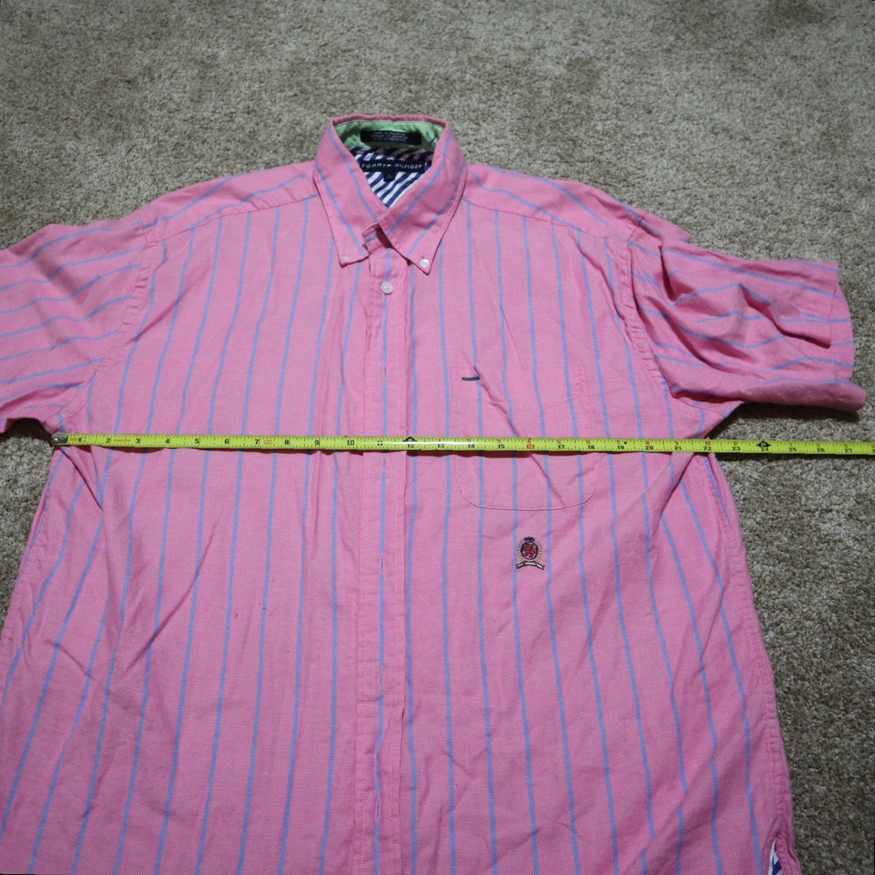 Tommy Hilfiger Tommy Hilfiger Shirt Men L Pink Striped Button-Down 2000s Pearl Button Front Century? Size US L / EU 52-54 / 3 - 5 Thumbnail
